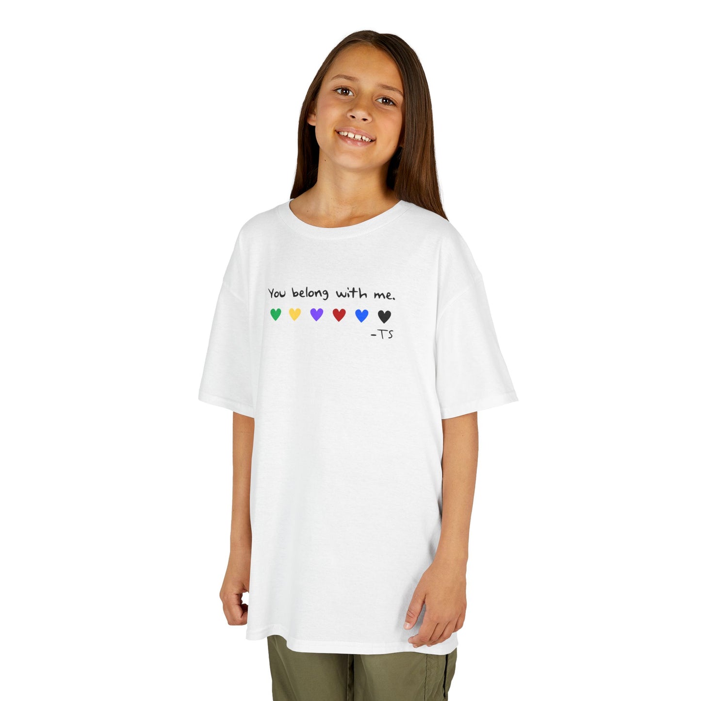 Kids Tee, You Belong With Me - T-Shirt, Cute Children’s Shirt, Gift for Kids, Birthday Outfit, Playful Spring Apparel