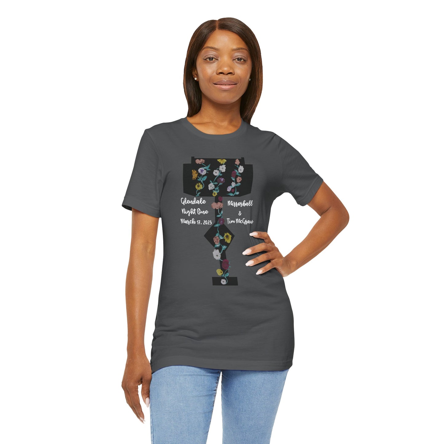 Custom Dates and Surprise Songs - Stage Flowers - Long Live - Unisex Jersey Short Sleeve Tee