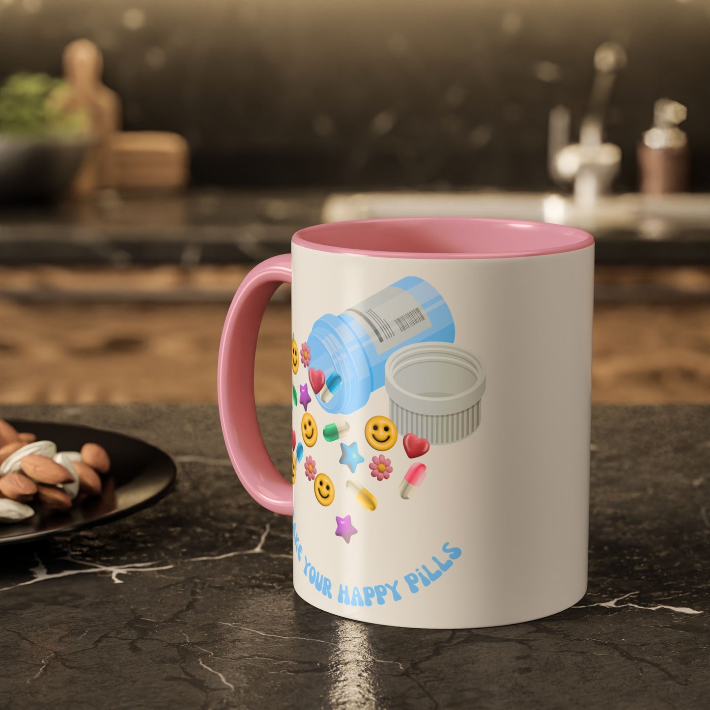 take your happy pills - Colorful Mugs (11oz)