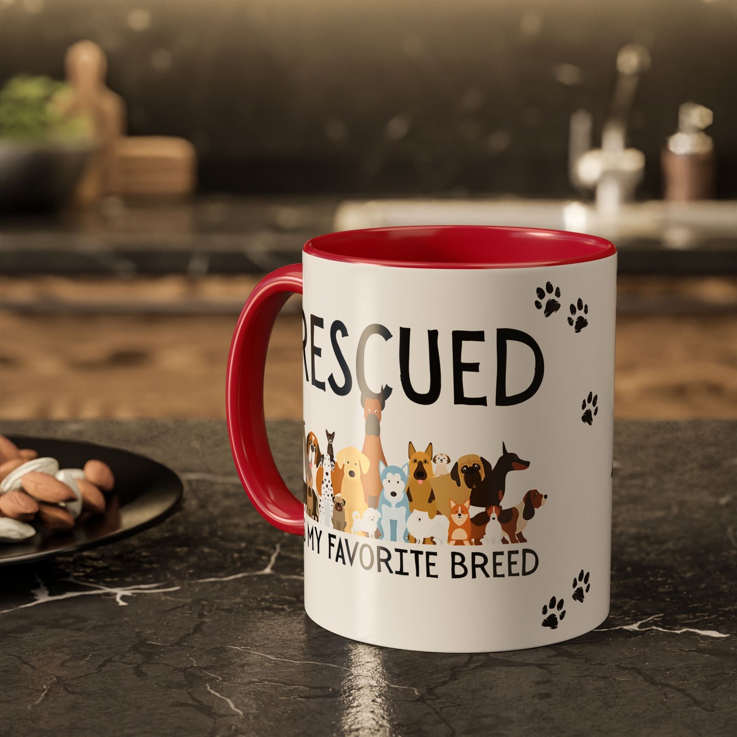 Colorful Dog Rescue Mugs - Perfect for Pet Lovers, Gift for Animal Advocates, 11oz