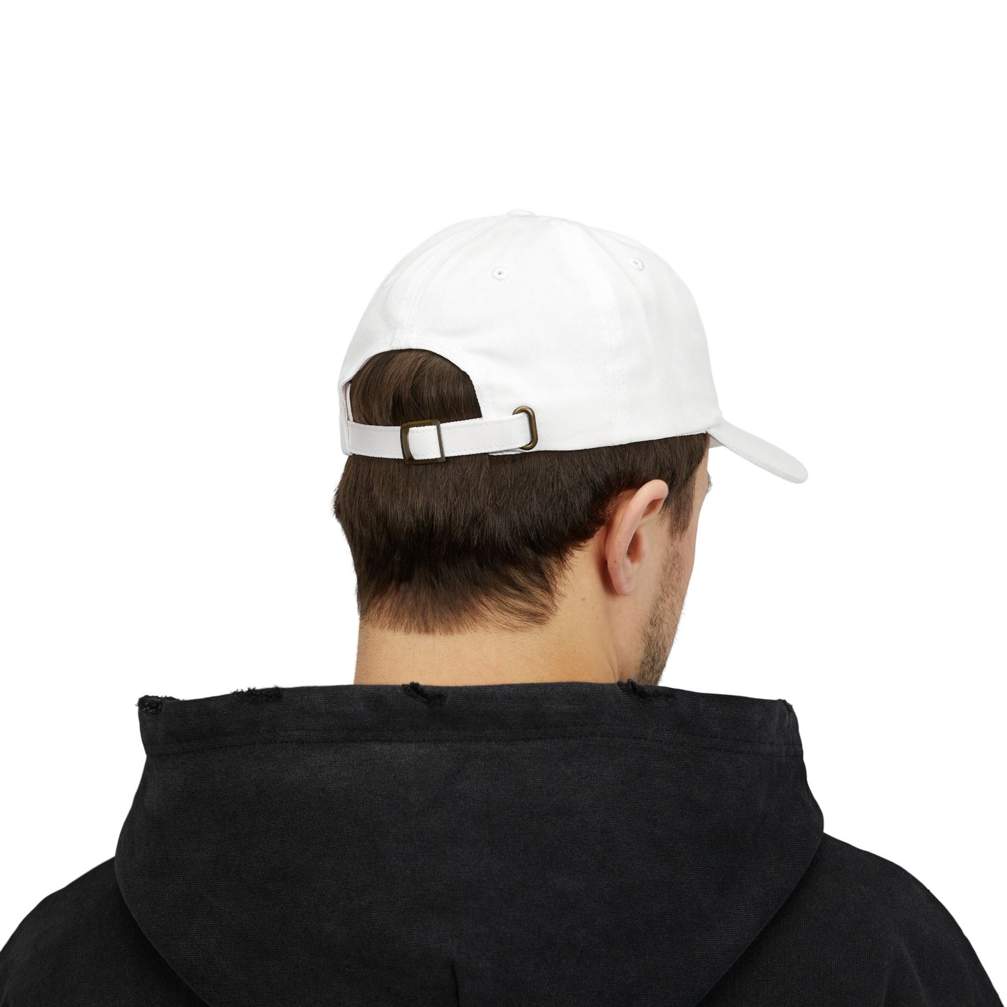 Custom Embroidered Lyrics Dad Cap — light color hat, dark text