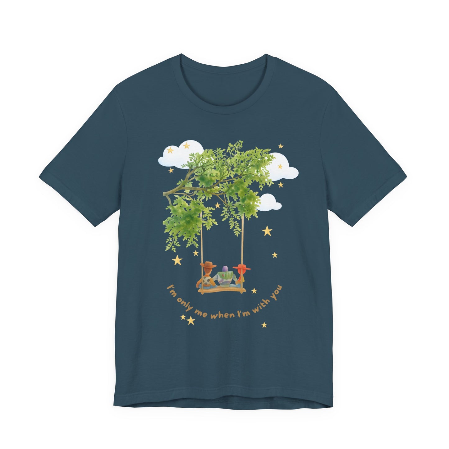Tree Swing Cute Illustration Tee — I'm only me when I'm with you