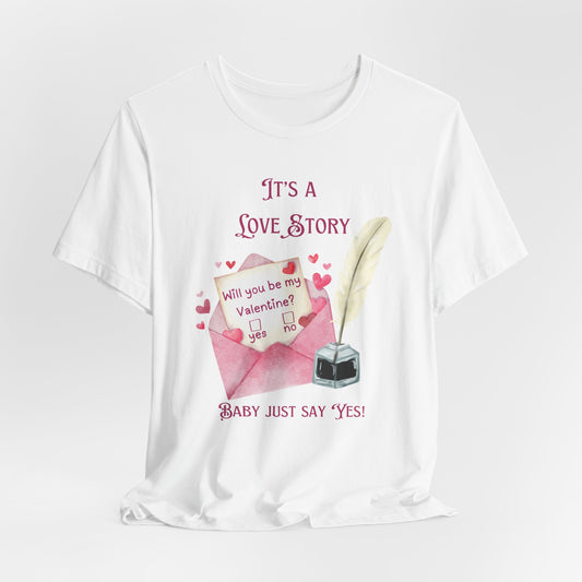 Love Story Valentine - Unisex Jersey Short Sleeve Tee