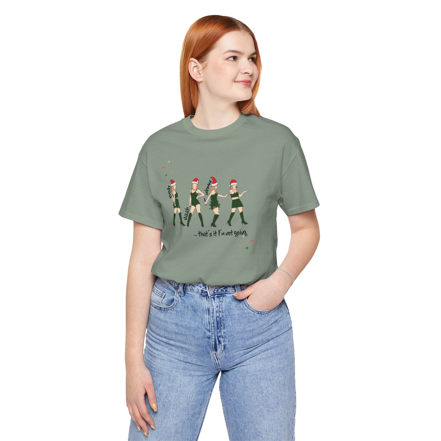 That's it I'm not going - front and back print! Swiftmas - Unisex Jersey Short Sleeve Tee