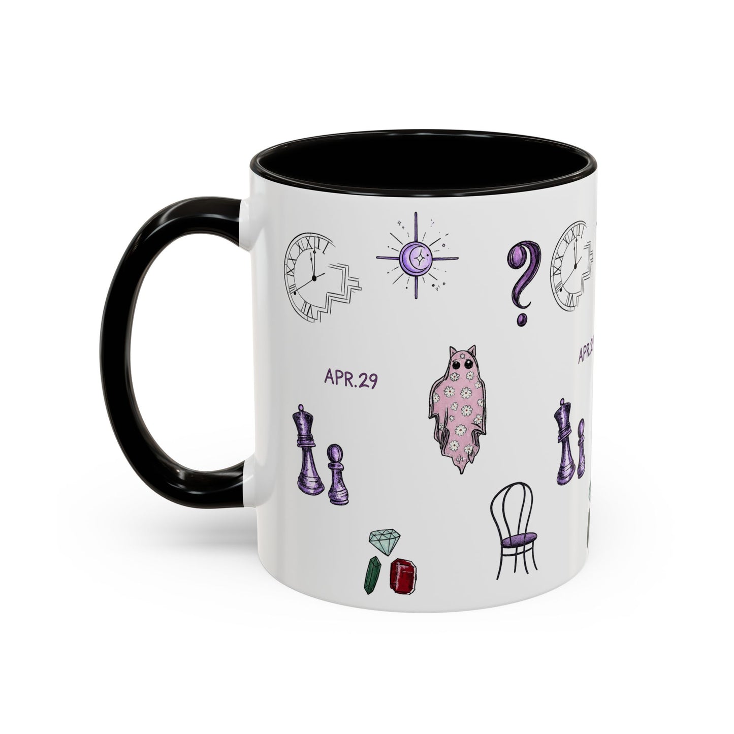 Midnights Icons Coffee Mug — Cute Illustrated Symbol Collage (11oz)