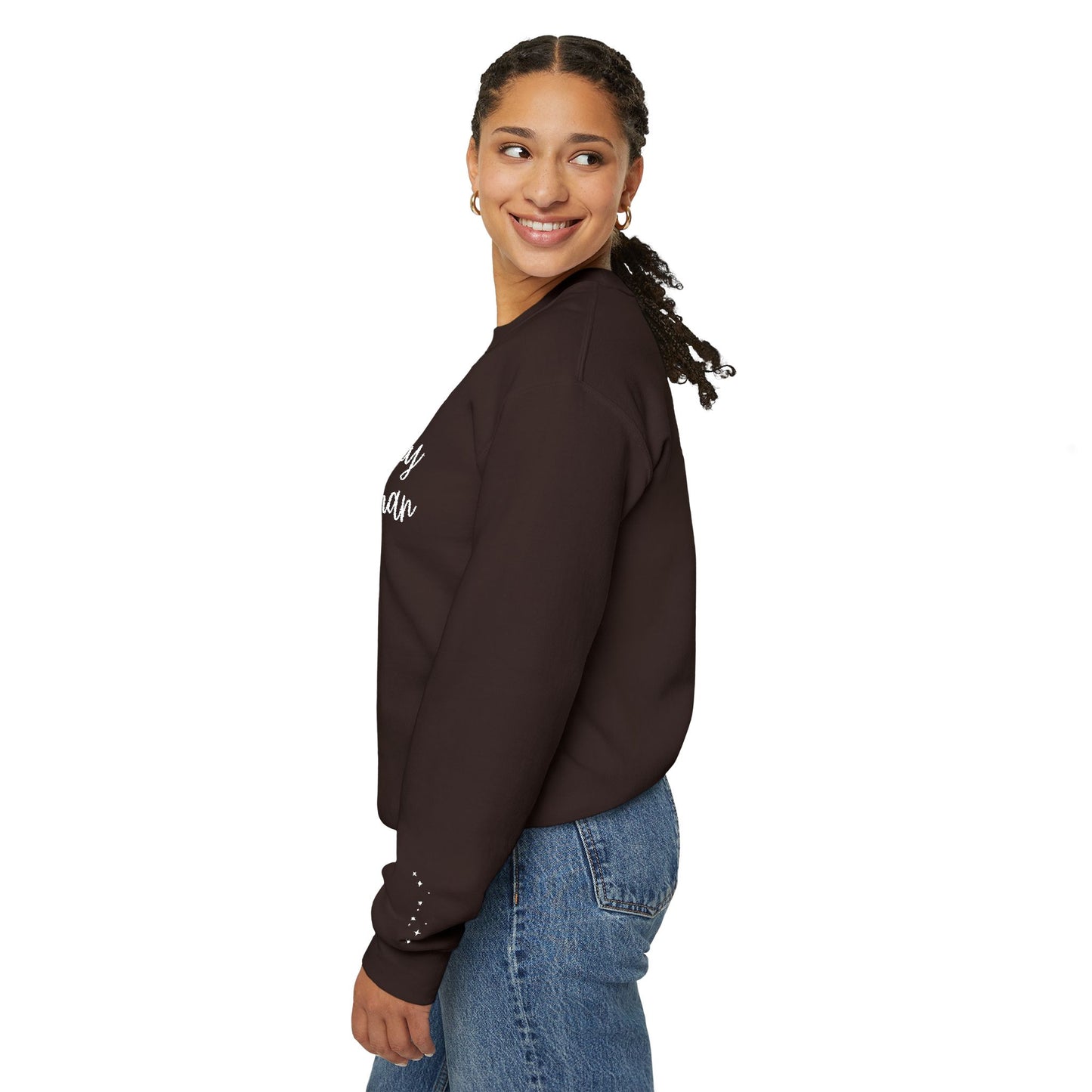 Embroidered Witchy Woman Unisex Heavy Blend™ Crewneck Sweatshirt