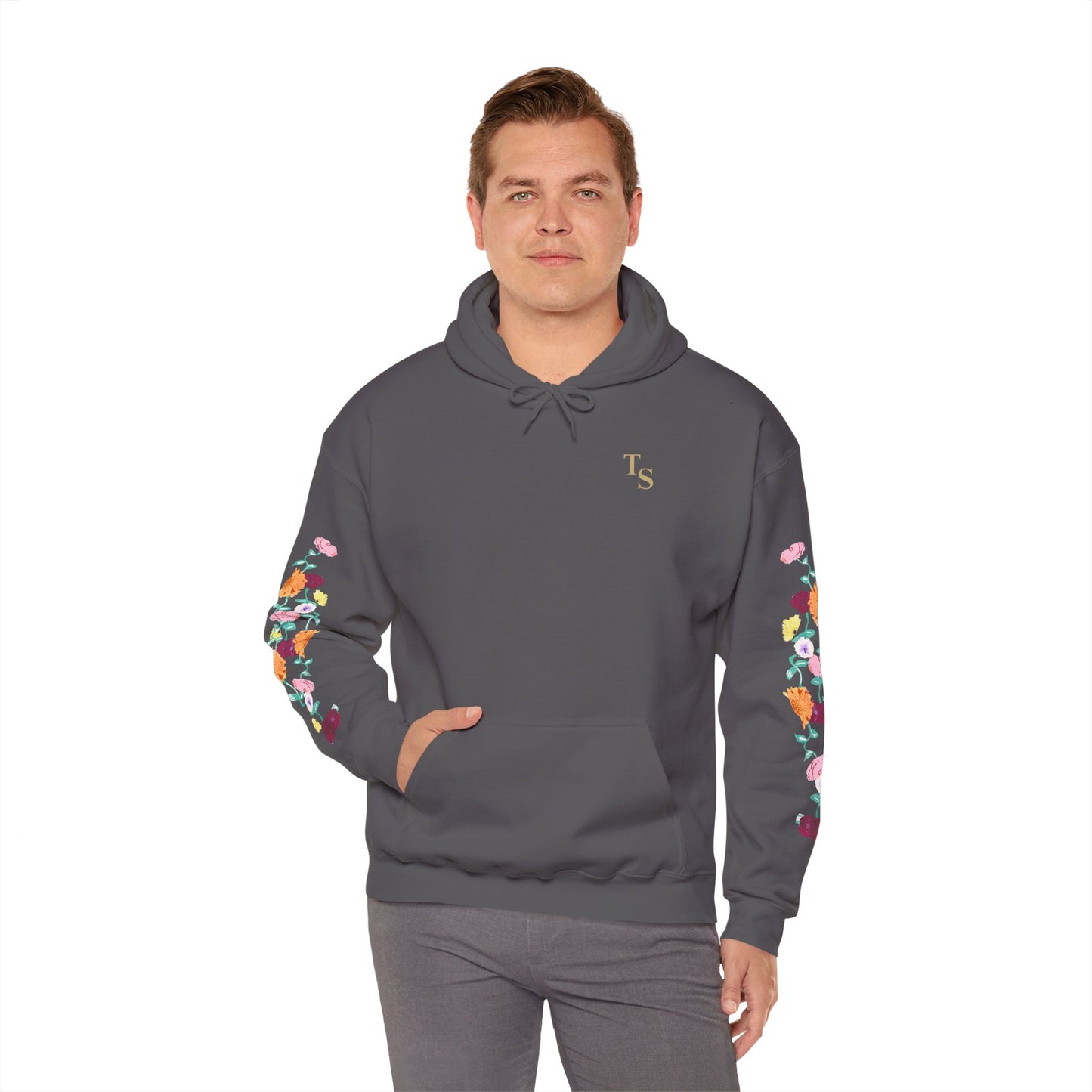 Acoustic Piano Floral Sleeve Hoodie