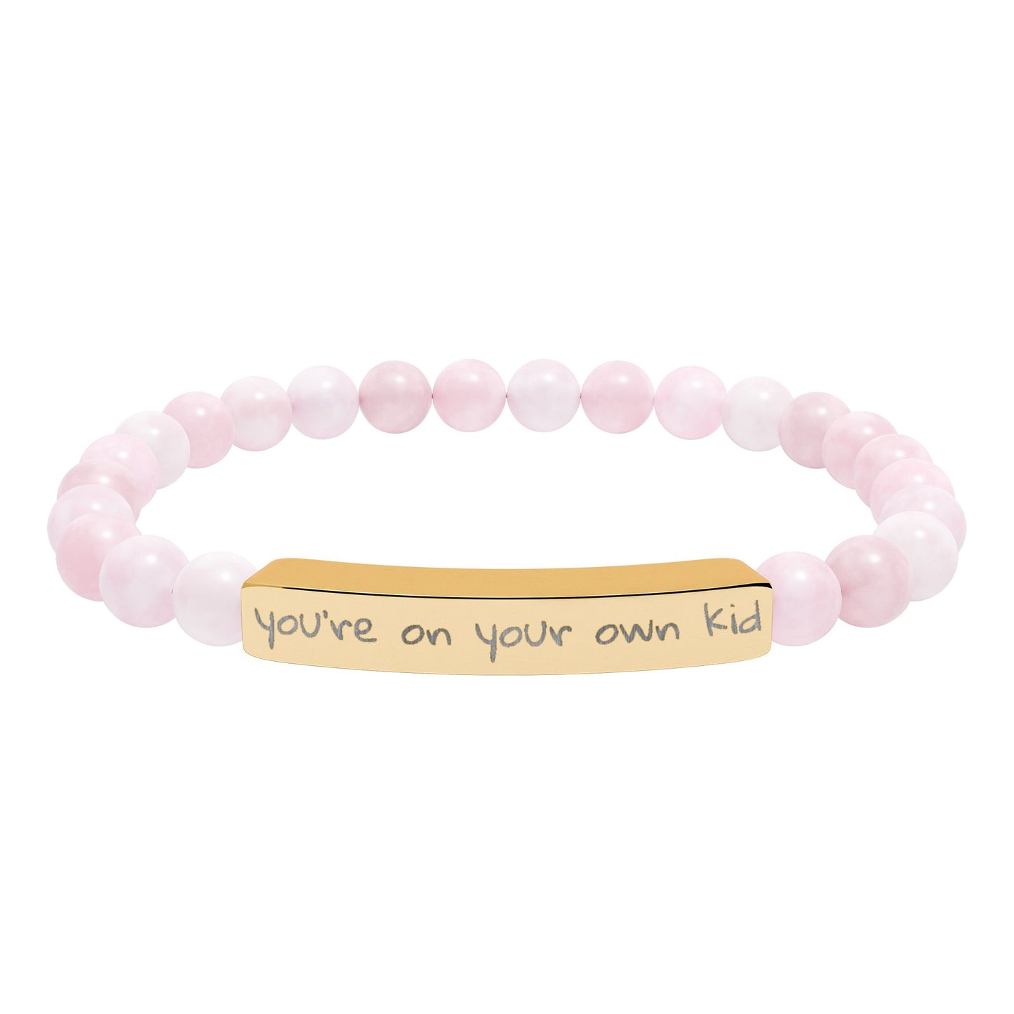 Engraved Natural Stone Bar Bracelet – YOYOK