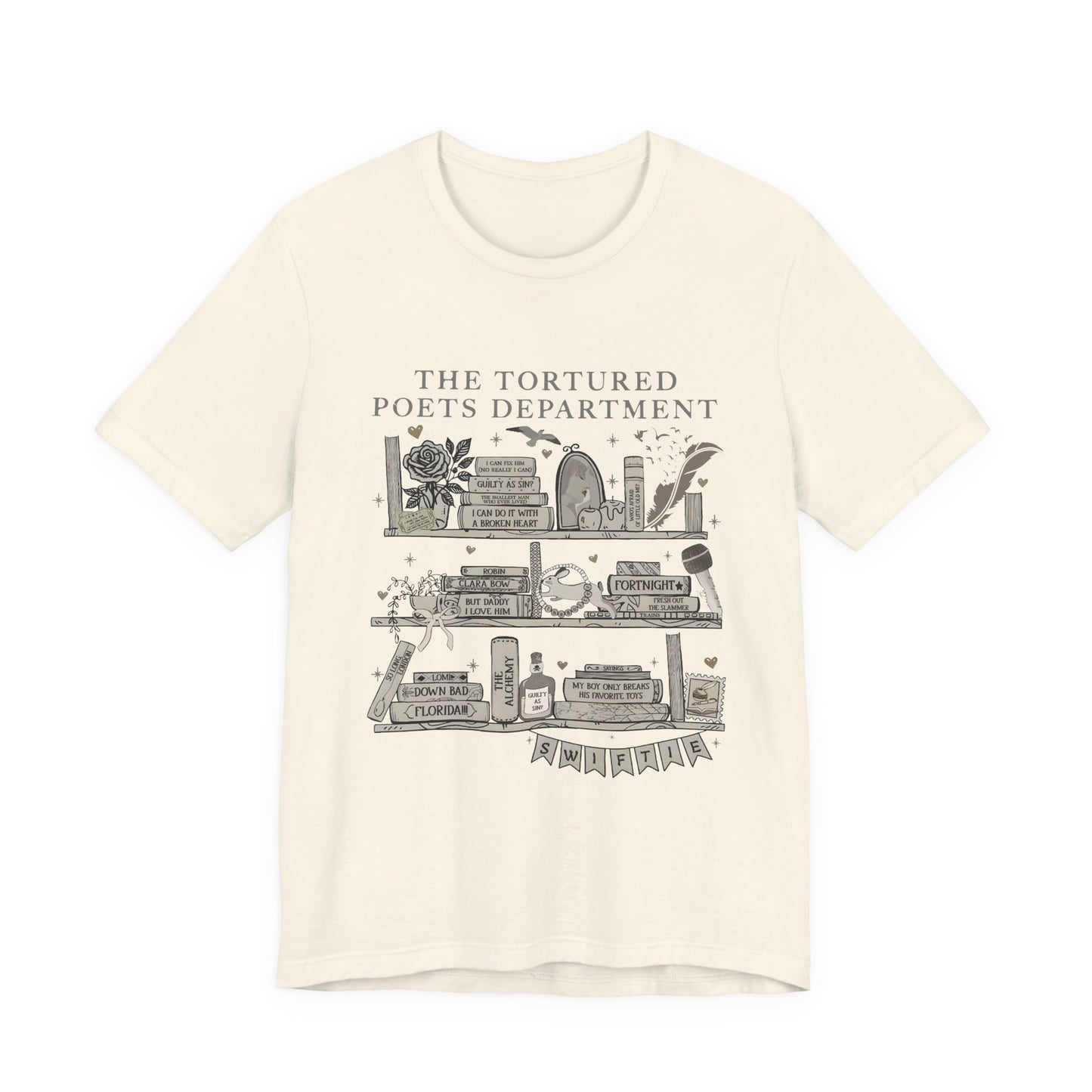 Poet's Bookshelf - Unisex Bella Canvas Jersey Short Sleeve Tee