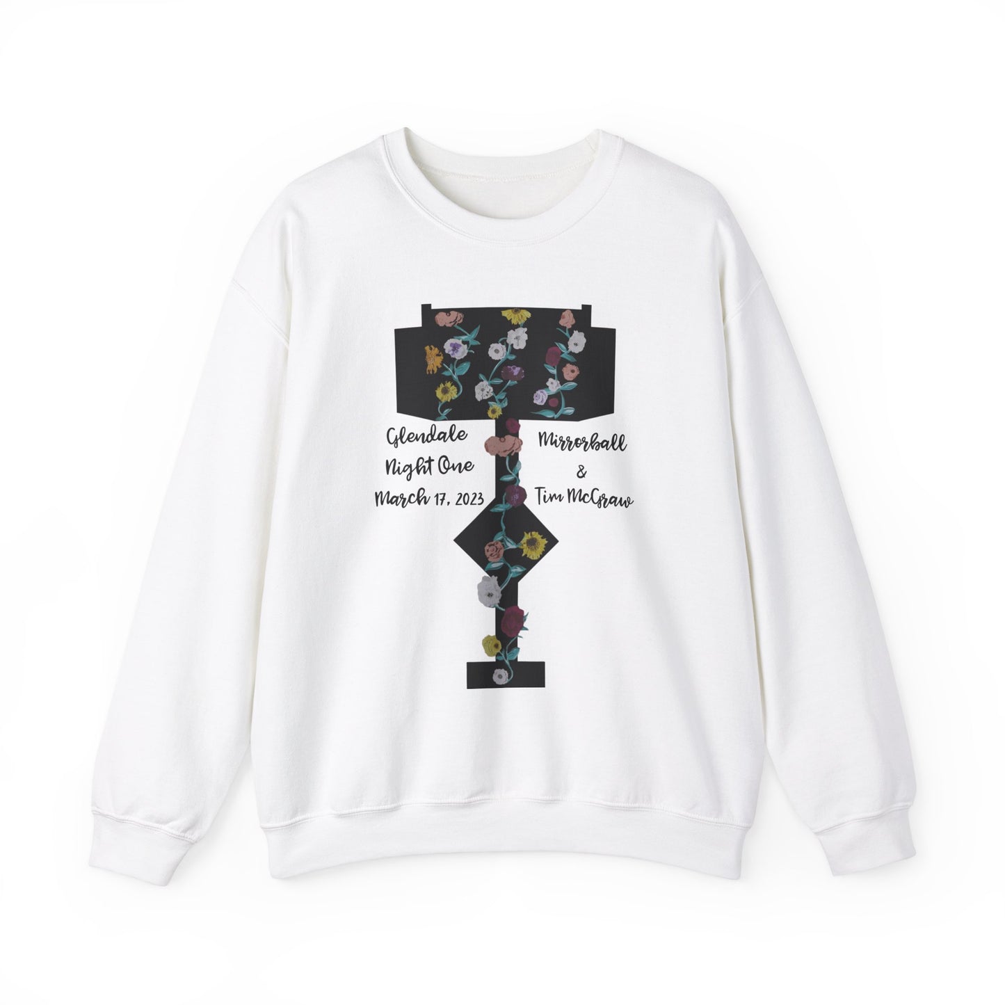 Custom Dates and Surprise Songs - Stage Flowers - Long Live - Unisex Heavy Blend™ Crewneck Sweatshirt