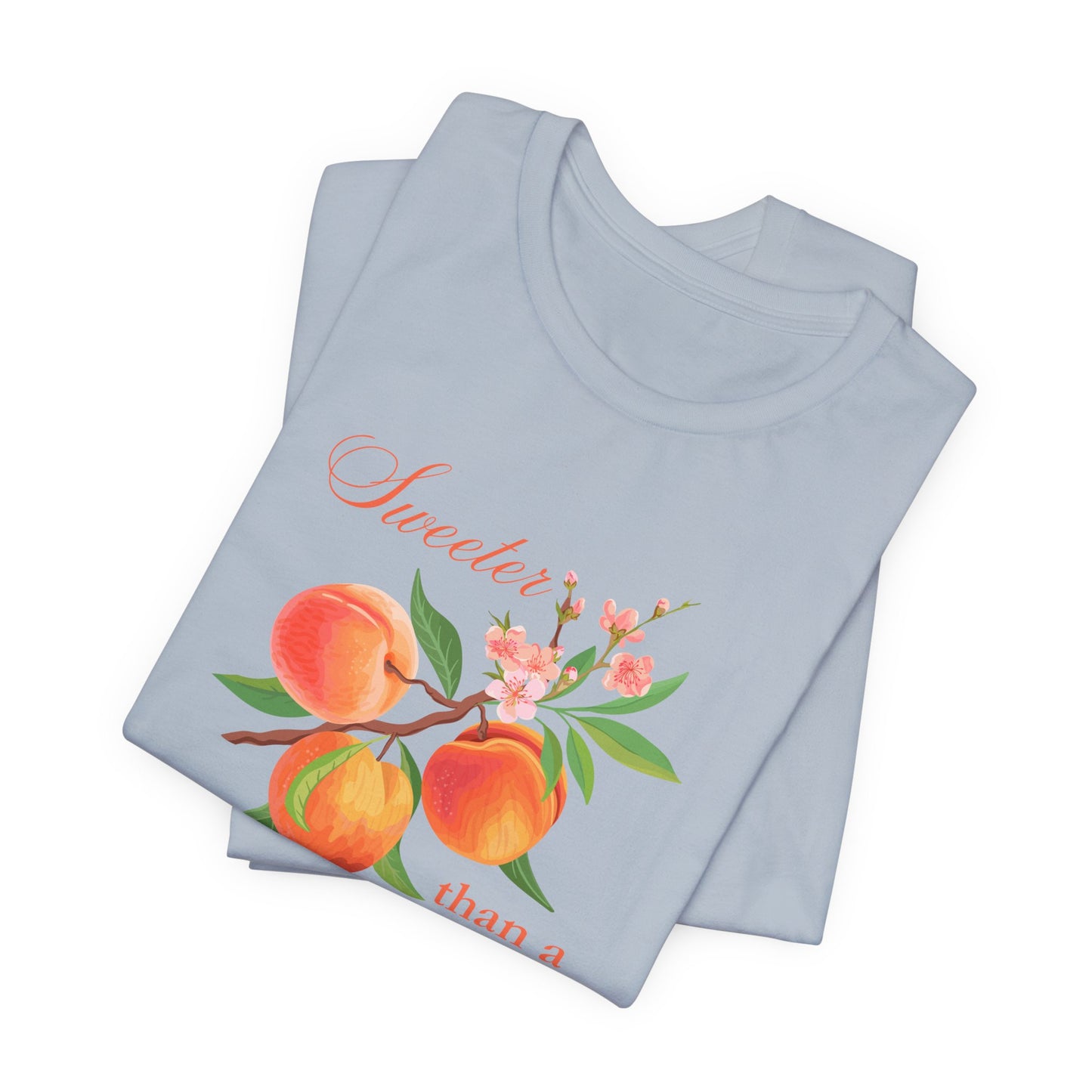 Sweeter than a Peach, Softer than a Kitten - Bella Canvas Unisex Jersey T-Shirt | Graphic Tee for Cat Lovers, Gifts for Her, Birthday Present, Casual Wear, Peach and Kitten Designs