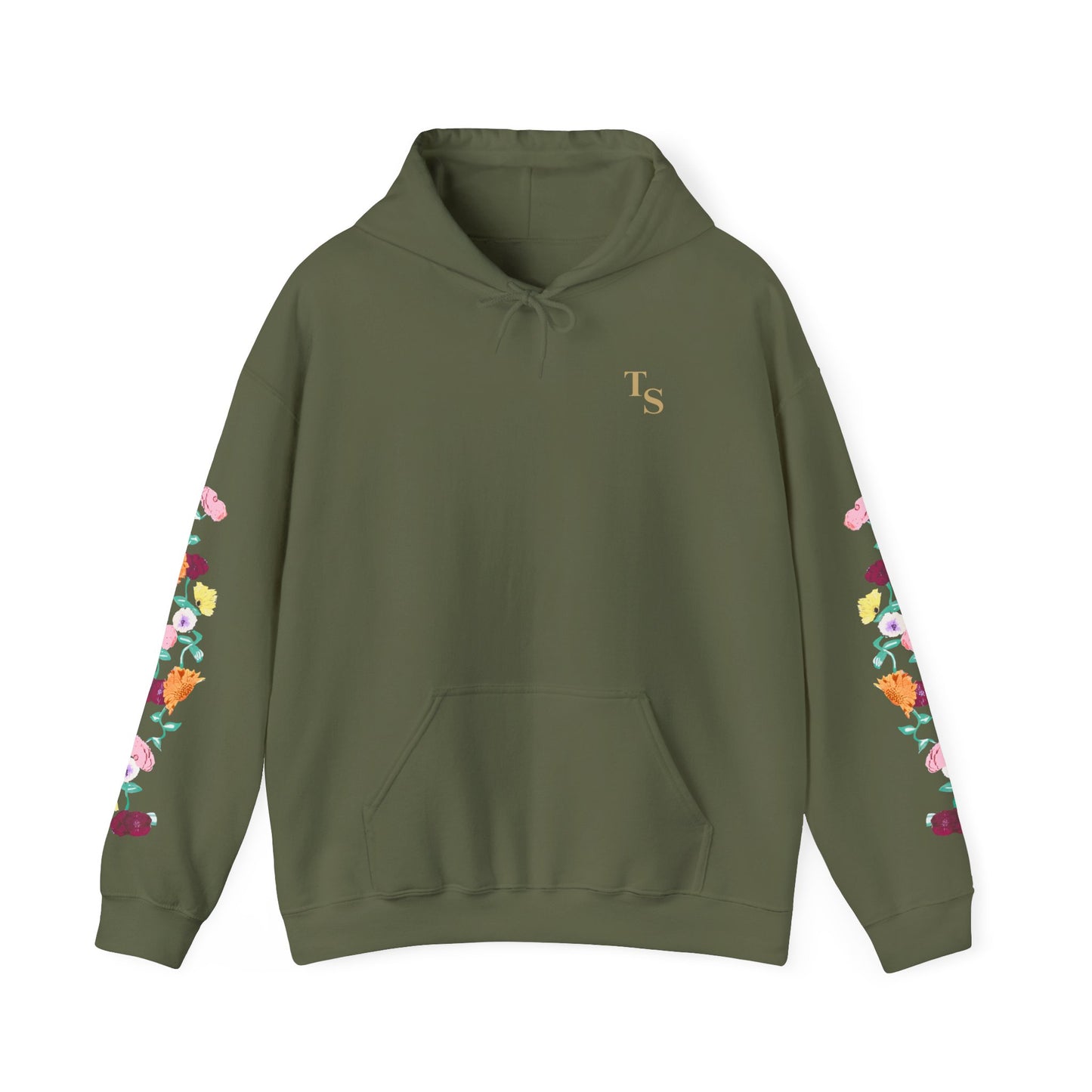 Acoustic Piano Floral Sleeve Hoodie