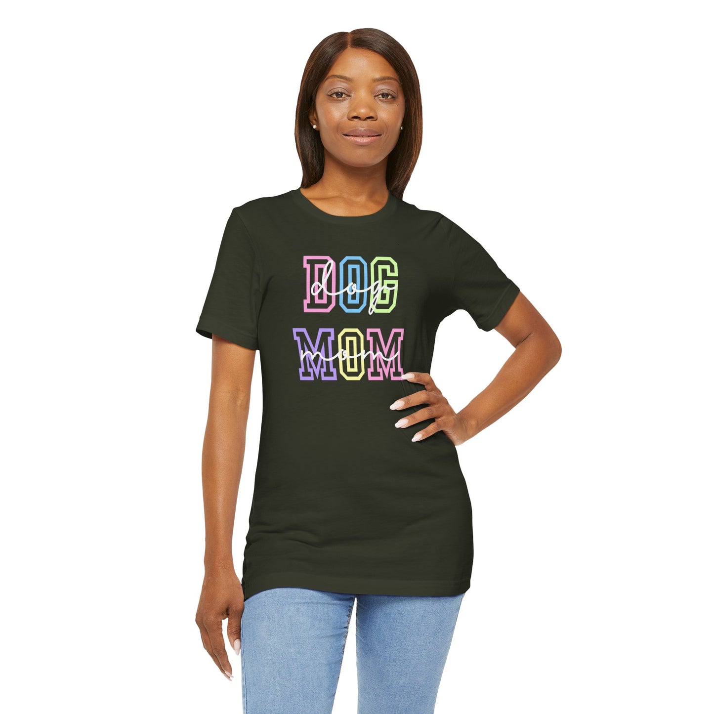 Dog Mom Unisex Bella Canvas Jersey Tee, Perfect Gift for Dog Lovers, Casual Wear, Pet Owner Apparel, Trendy Tee for Dog Owners