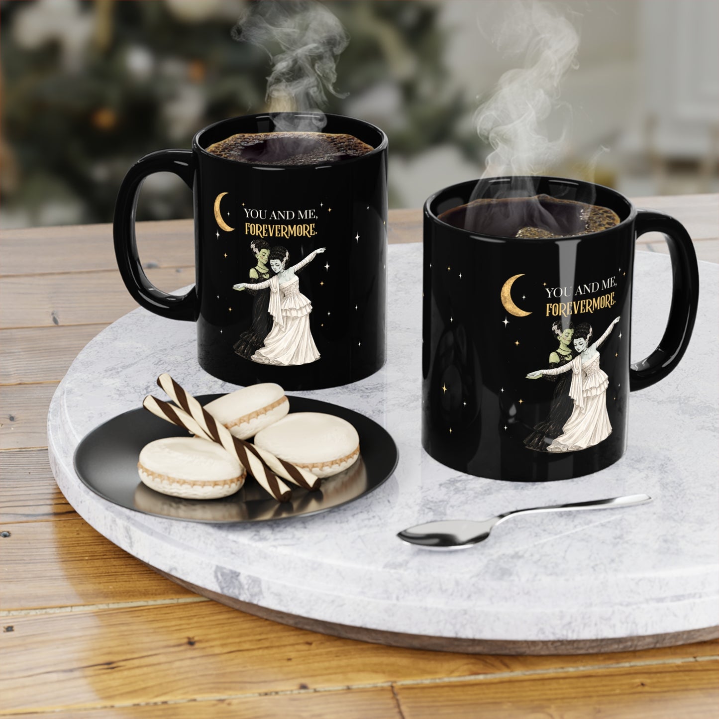 You and Me Forevermore Mug — Gothic Brides & Monster Moon 11oz Black Coffee Cup