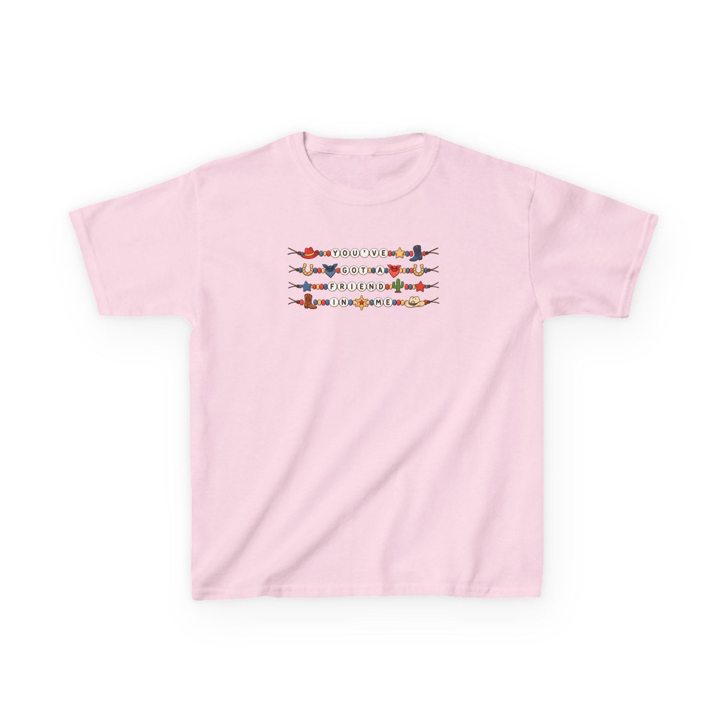 Kids Friendship Bracelet Western Pattern Tee — Vintage Toy Plane Graphic Shirt for Boys & Girls