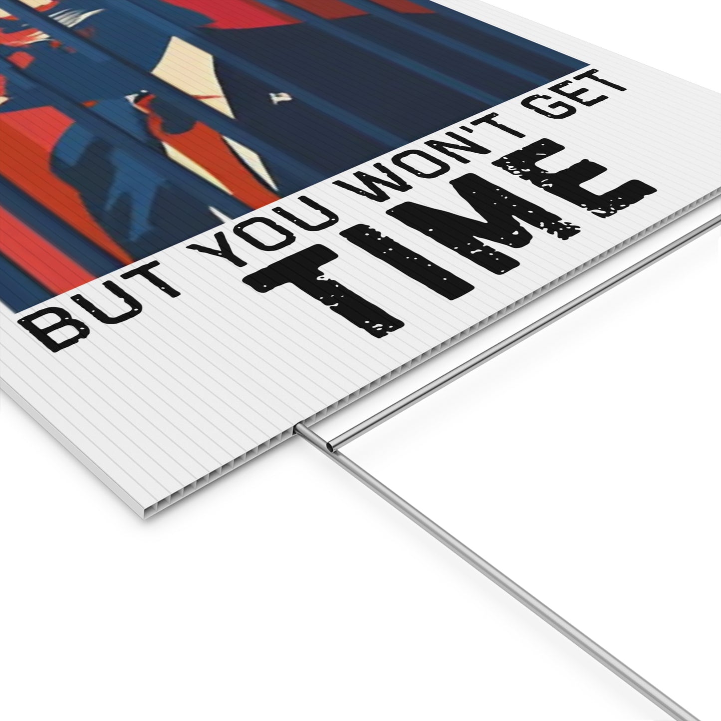 Political Yard Sign - "You Deserve Prison But You Won't Get Time", Home Decor, Garden Decor, Protest Sign, Election Campaign