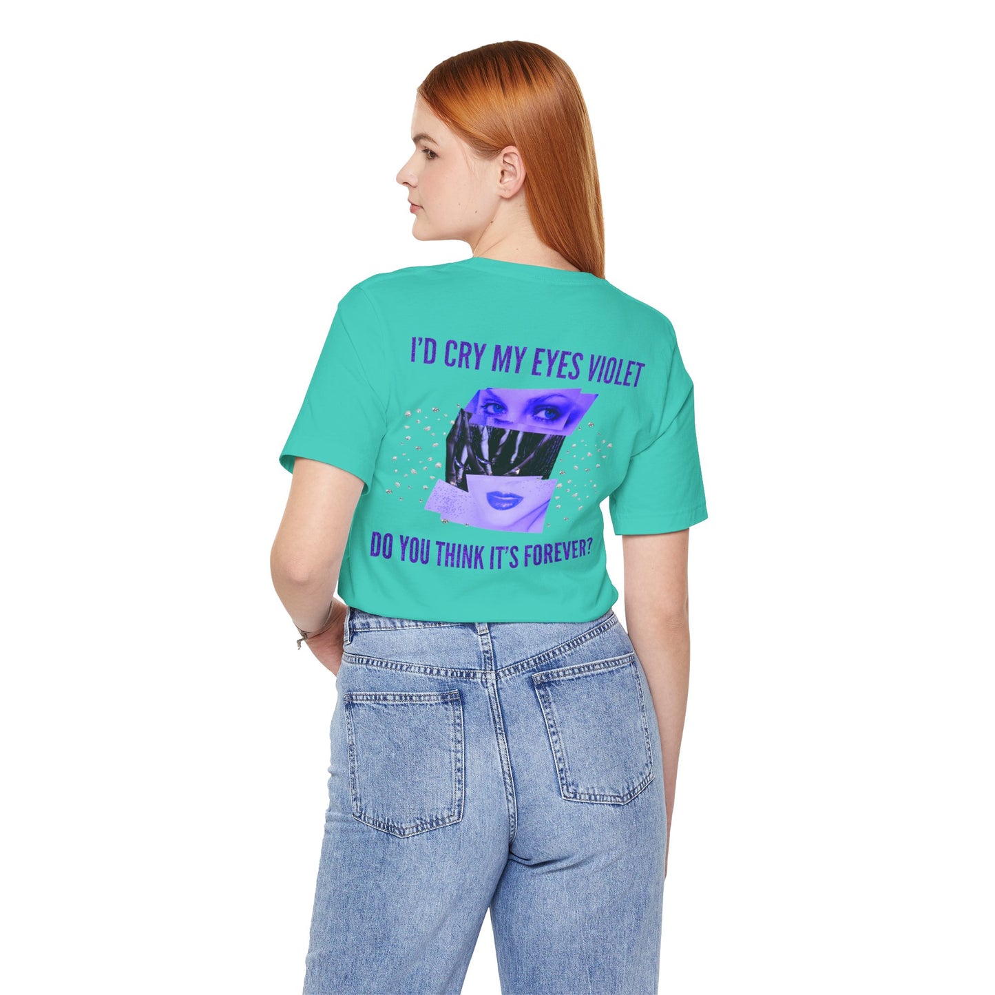 I'd Cry My Eyes Violet Front and Back Unisex Graphic Tee