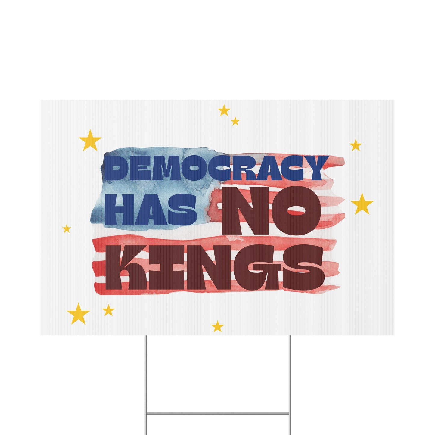 No Kings Yard Sign, Protest Decor, Political Campaign, Home Garden Decor, Independence Day Celebration