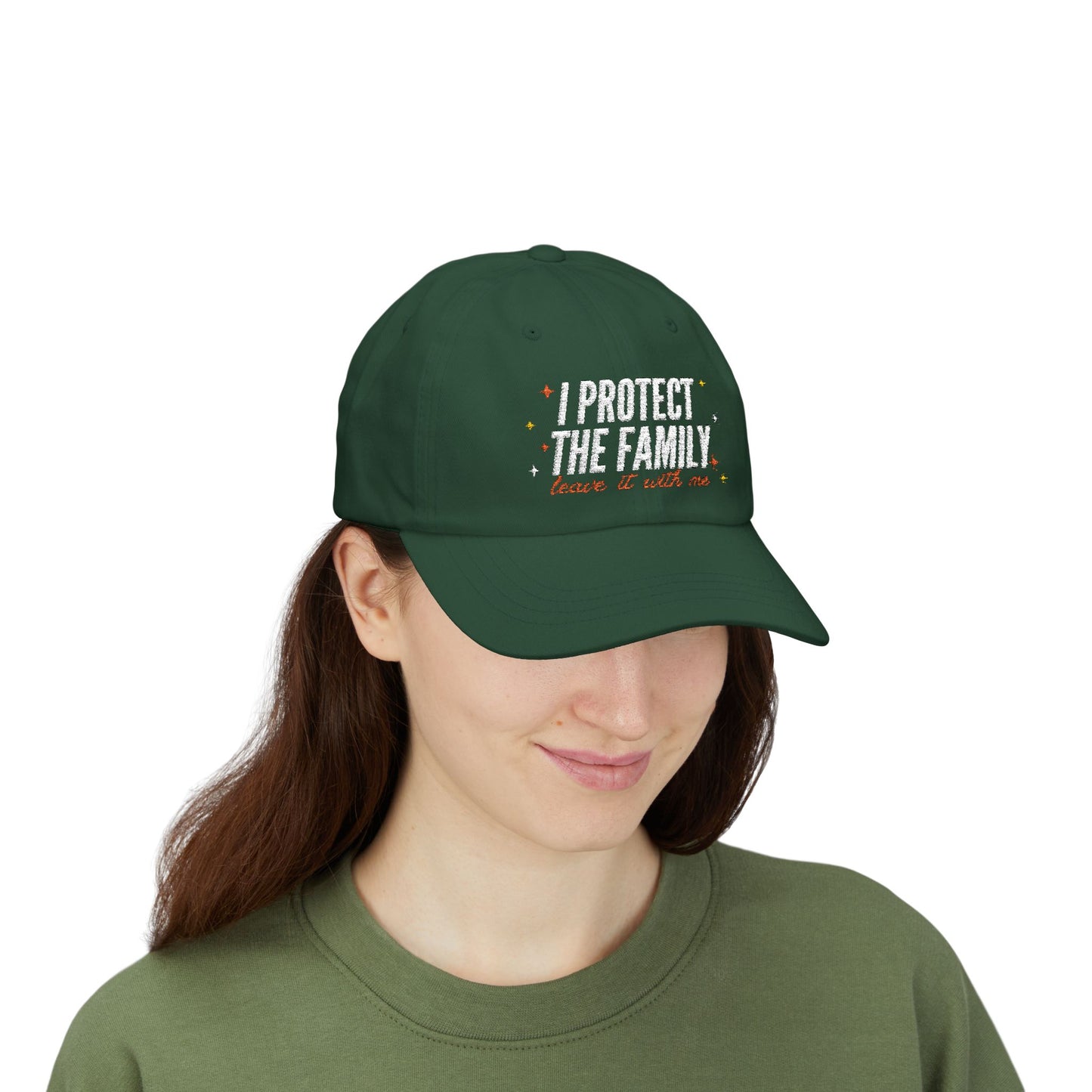 Embroidered Dad Cap: 'I Protect The Family' | Fun Gift, Casual Accessory, Everyday Wear