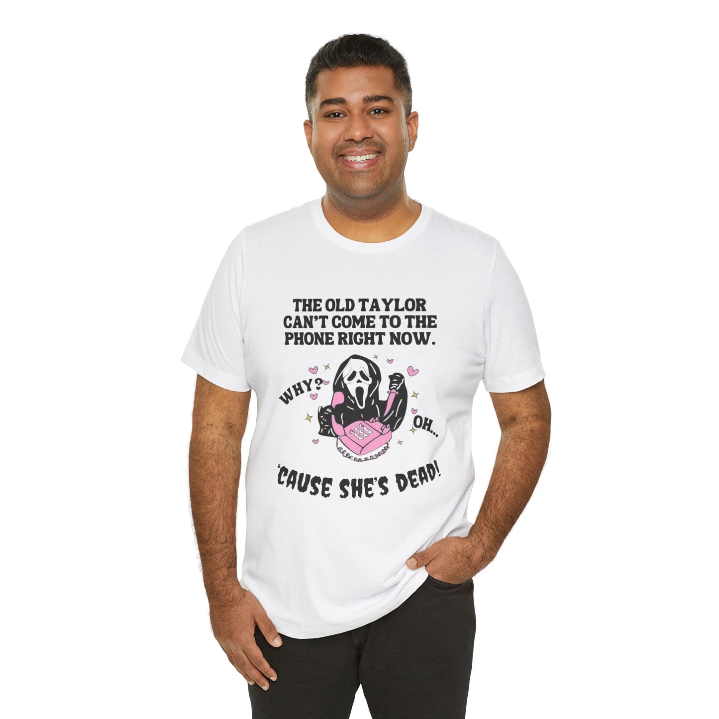 Swiftie Halloween Ghost Face - Unisex Jersey Short Sleeve Tee
