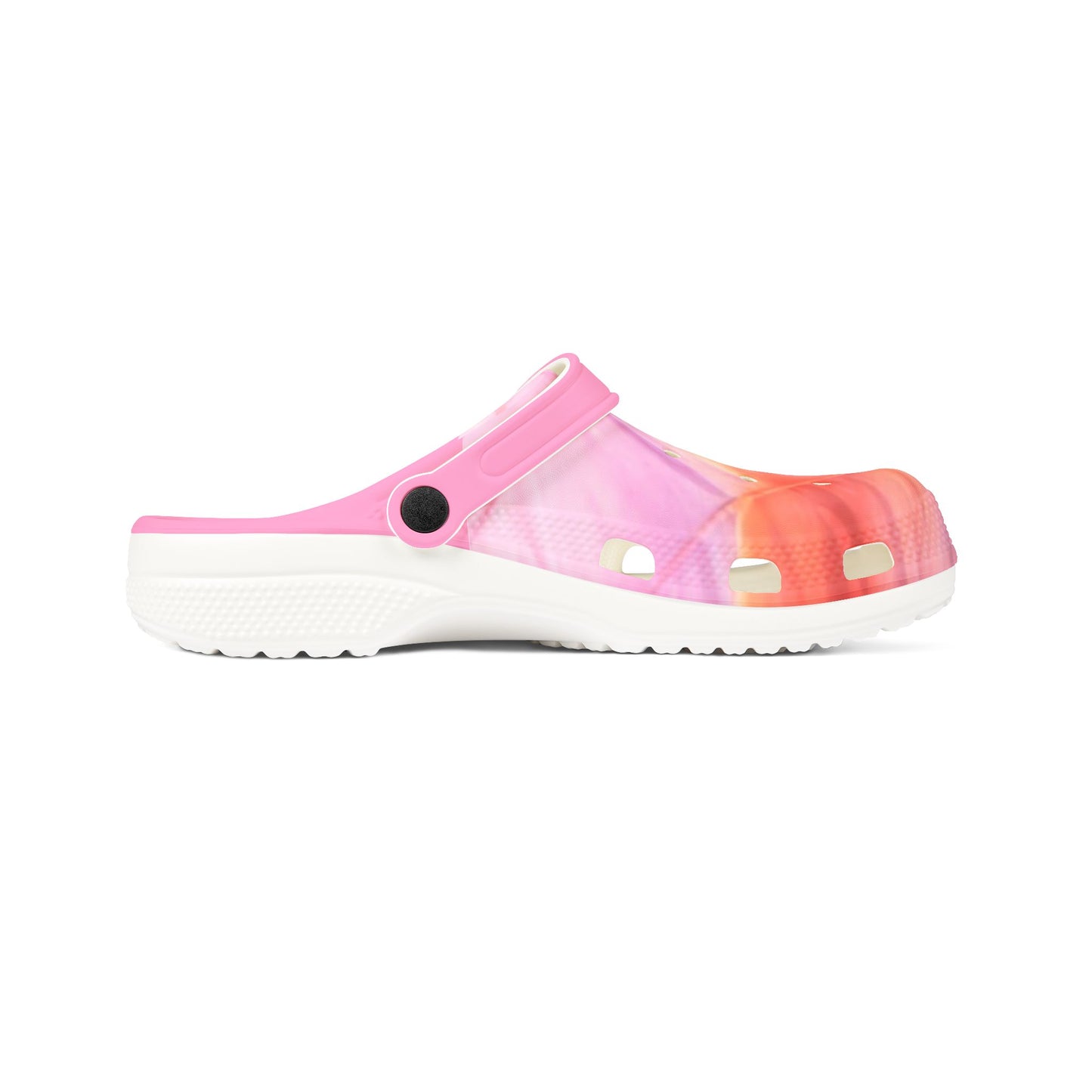 Pink Watercolor EVA Foam Clogs "Miss Americana" — Lightweight Garden & Beach Shoes