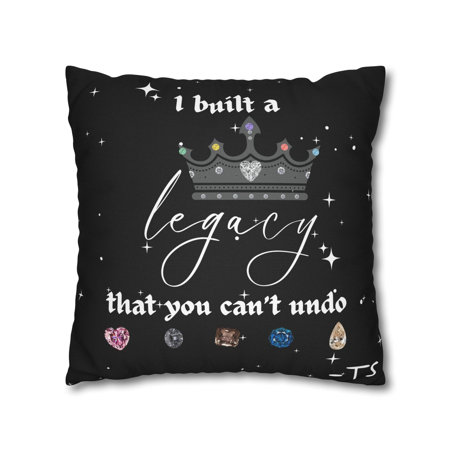 I built a Legacy Pillowcase, Decorative Cushion Cover, Gift for New Home, Quotes Decor for Bedroom, Crown Pillow, Sentimental Throw Pillow