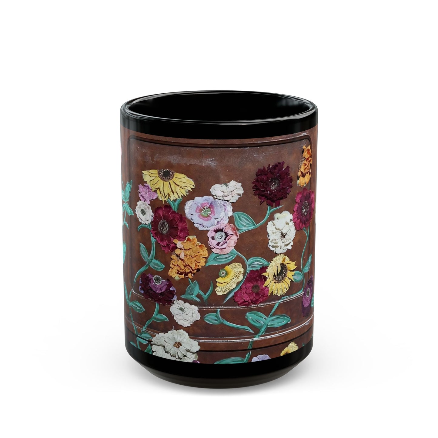 Surprise Song Floral Piano Black Mug (11oz, 15oz)