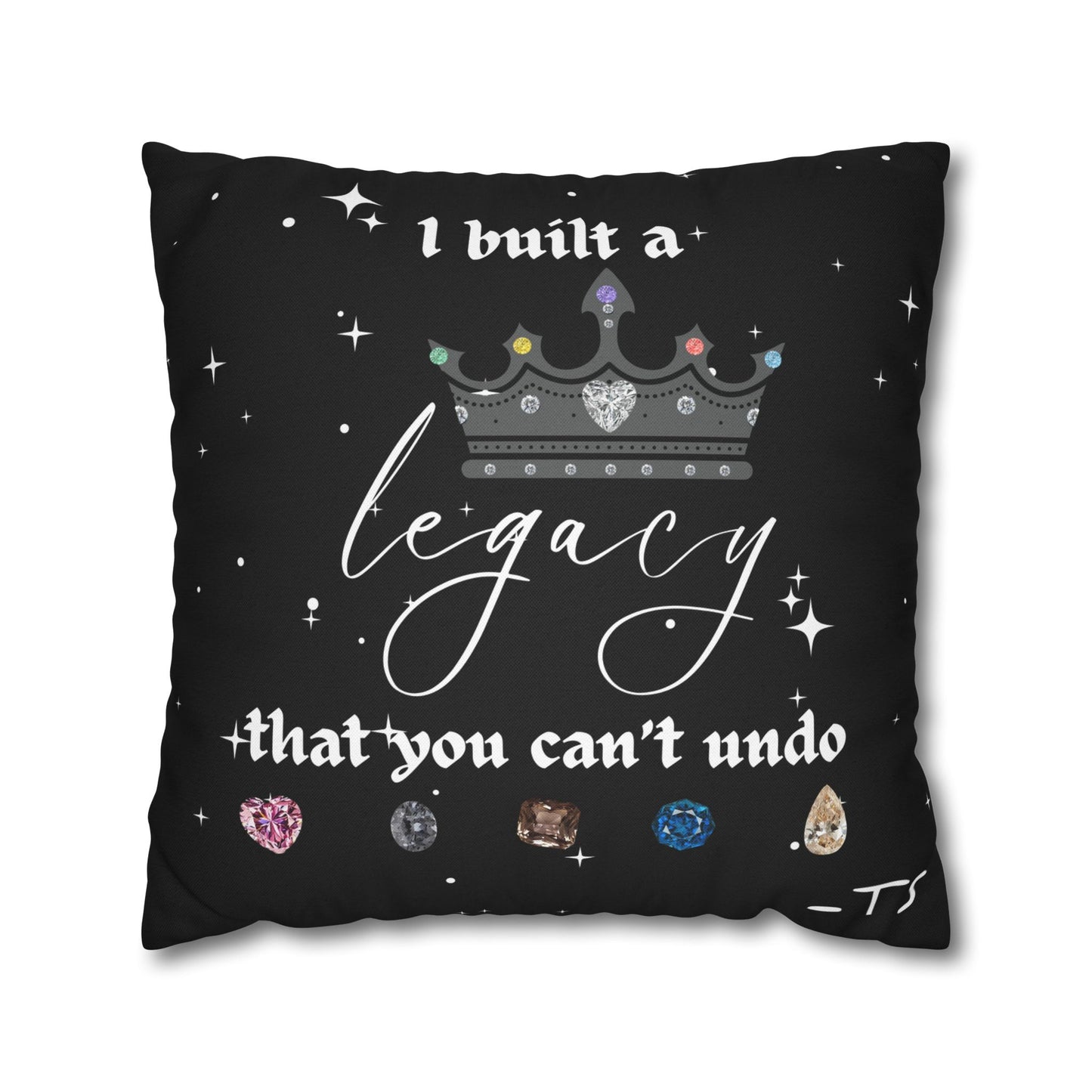 I built a Legacy Pillowcase, Decorative Cushion Cover, Gift for New Home, Quotes Decor for Bedroom, Crown Pillow, Sentimental Throw Pillow