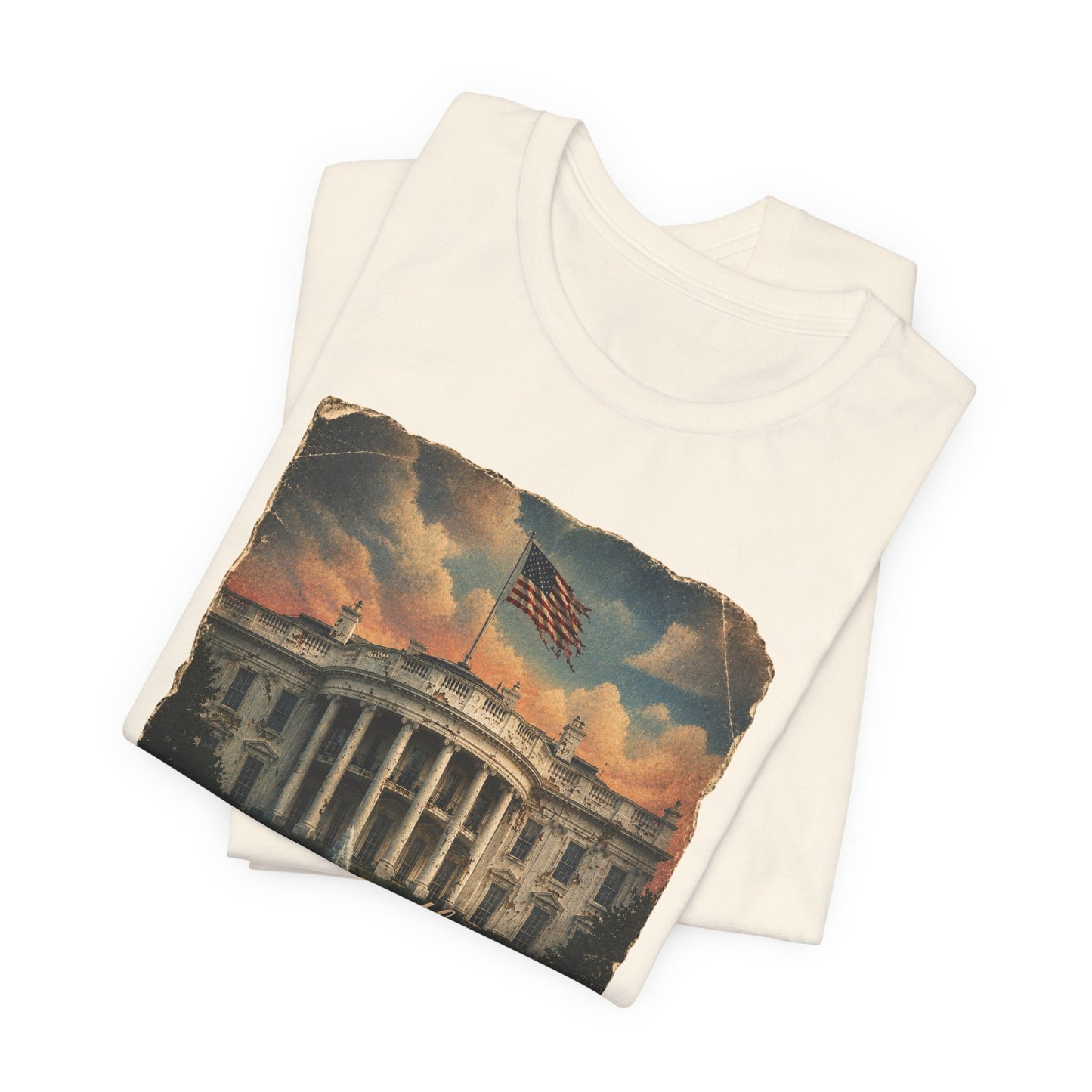 'My Castle Crumbled Overnight' Vintage White House Graphic T-Shirt