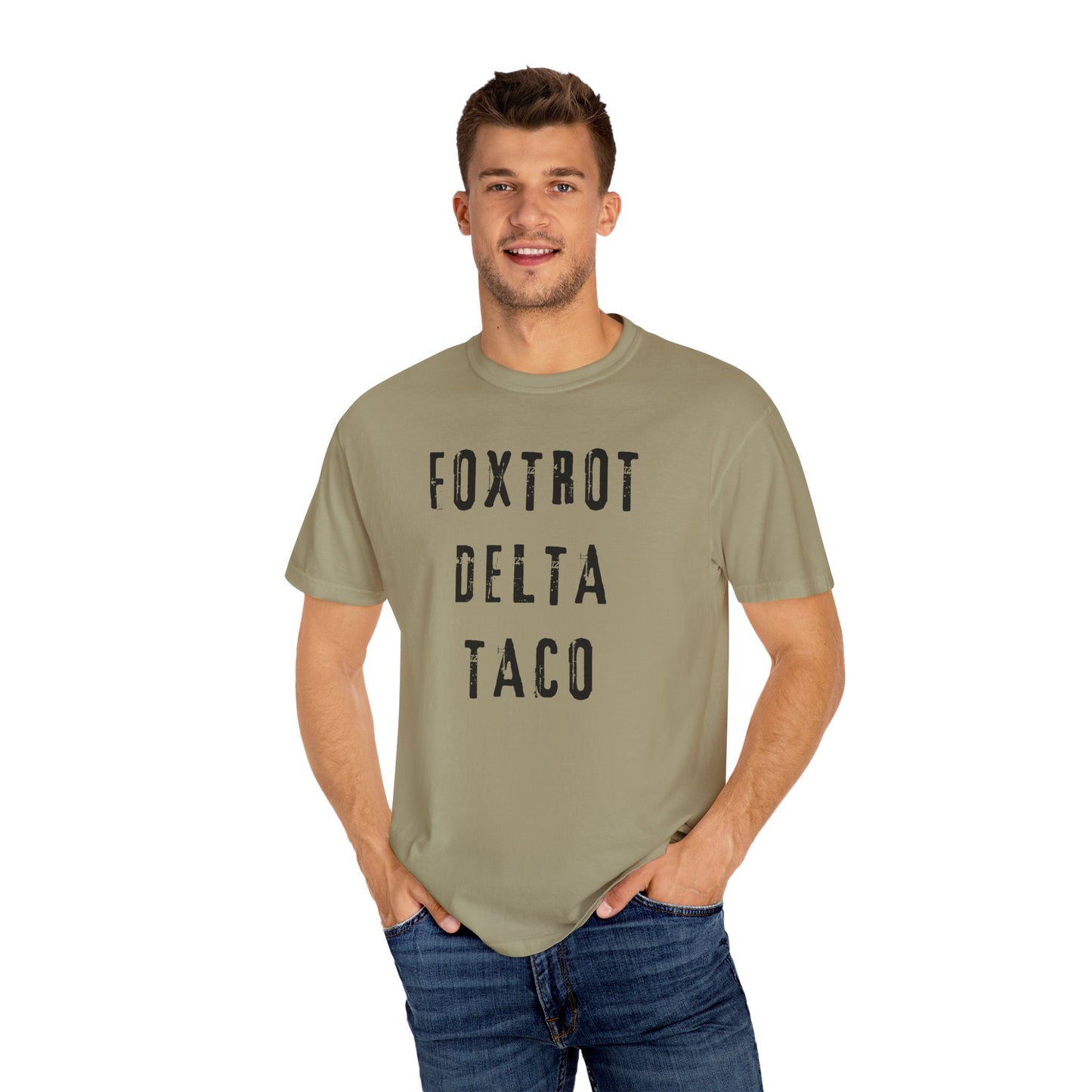 Foxtrot Delta Taco FDT Comfort Colors T-Shirt - Unisex Garment-Dyed Tee, Funny Gift, Taco Political Apparel, Everyday Wear, Summer Style