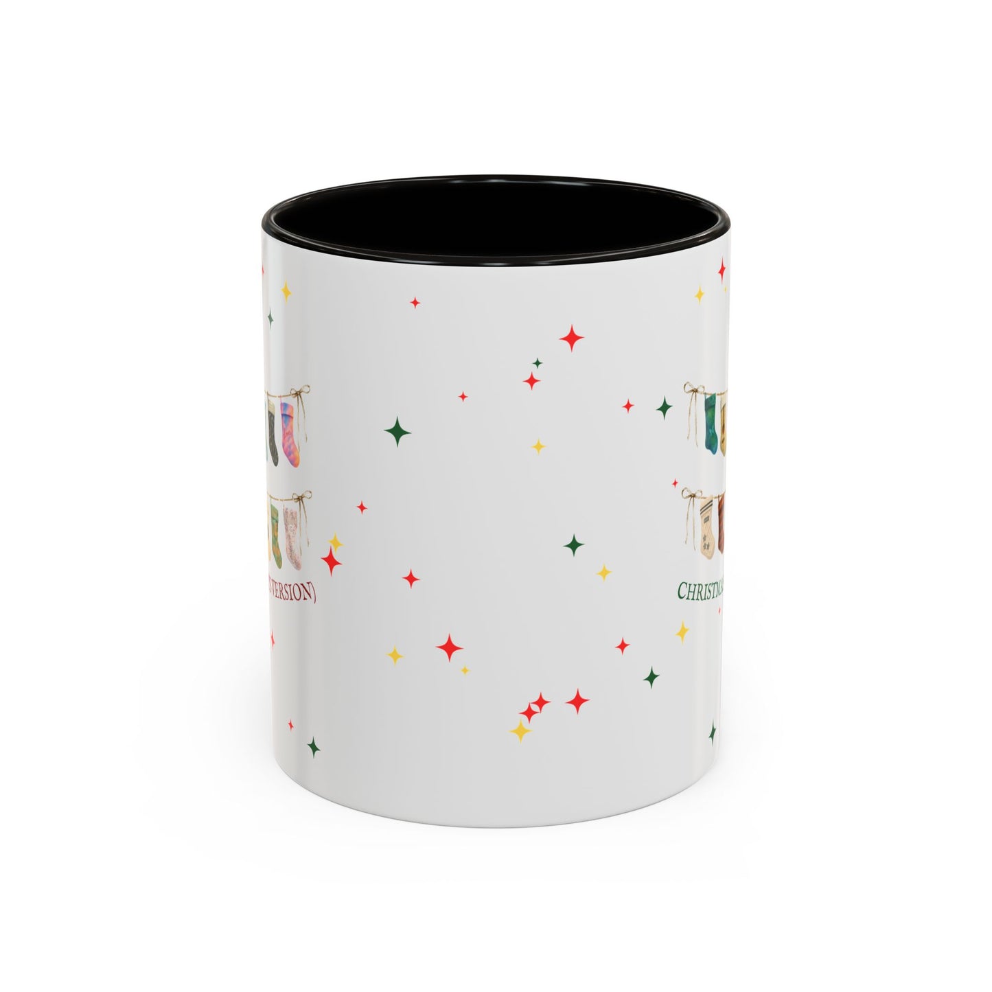 Christmas Stocking Mug — "Christmas (TV)" Colorful Holiday Coffee Cup (11oz)
