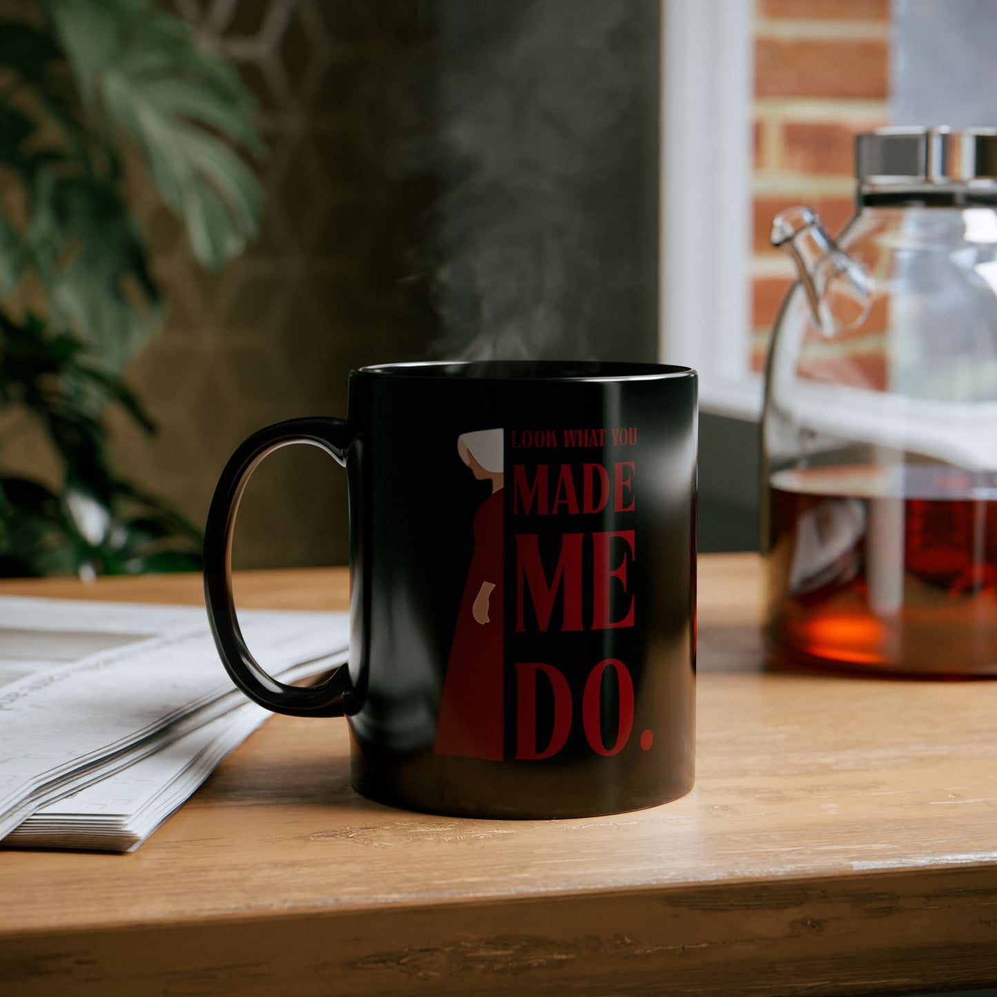 Bold Statement Mug - Perfect for Gifting, Coffee Lovers, Housewarming, Halloween, and Literary Fans, Featuring 'Look What You Made Me Do'