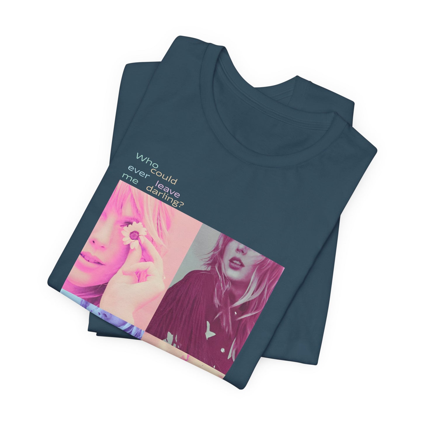 Pop Art Photo Grid Tee — "Who Could Stay?" Unisex Bella Canvas Collage T-Shirt