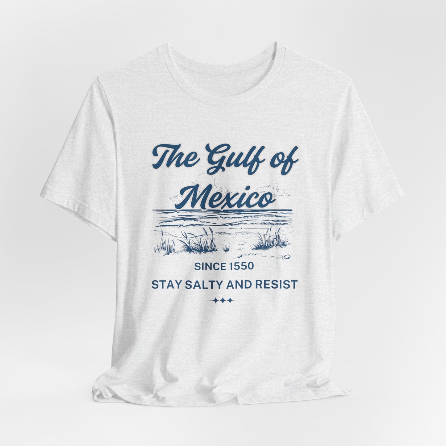 Gulf of Mexico Stay Salty Tee, Unisex Short Sleeve Shirt, Beach Vibes T-Shirt, Vacation Apparel, Gift for Coastal Lovers