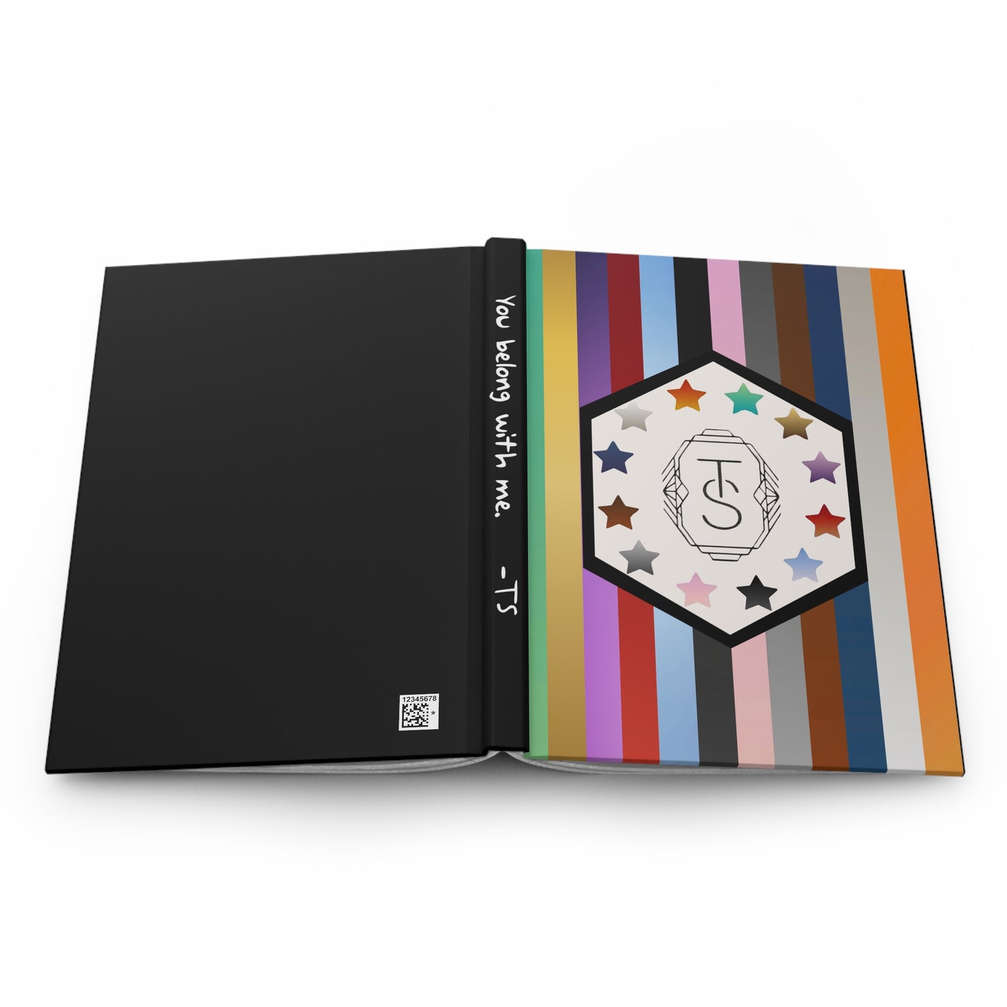 Updated TAYpendence Day - Colorful Star Pattern Hardcover Journal - Personalized Writing, Gift for Students, Art Journal, Travel Diary, Graduation Gifts