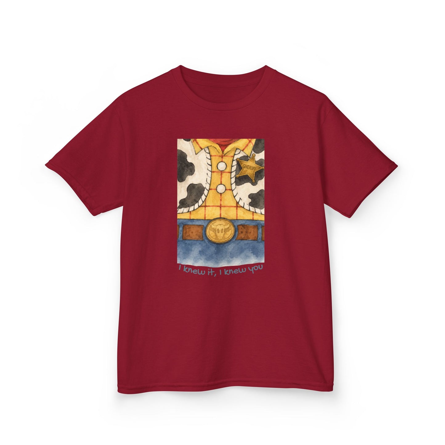 Kids T-Shirt — "I Knew It, I Knew You" Cowboy Outfit Graphic