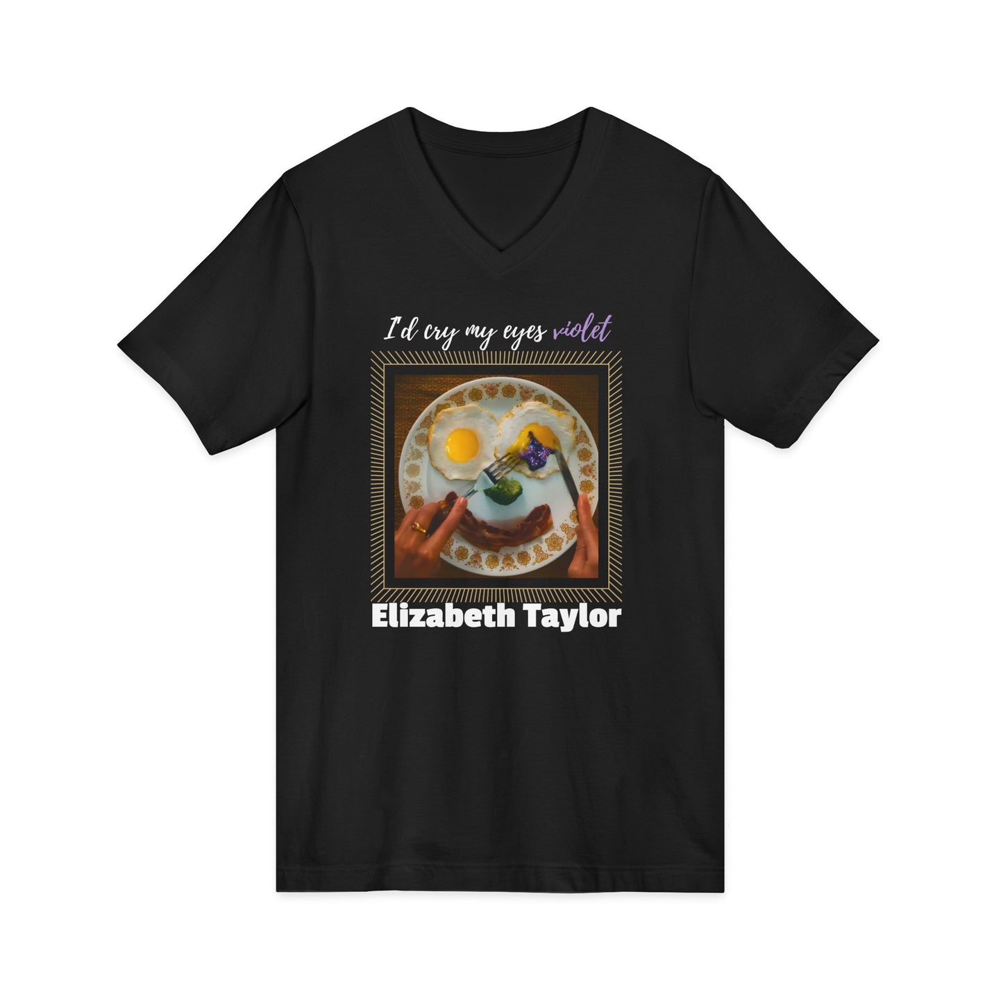 Cry my eyes violet -  Unisex V-neck Tee