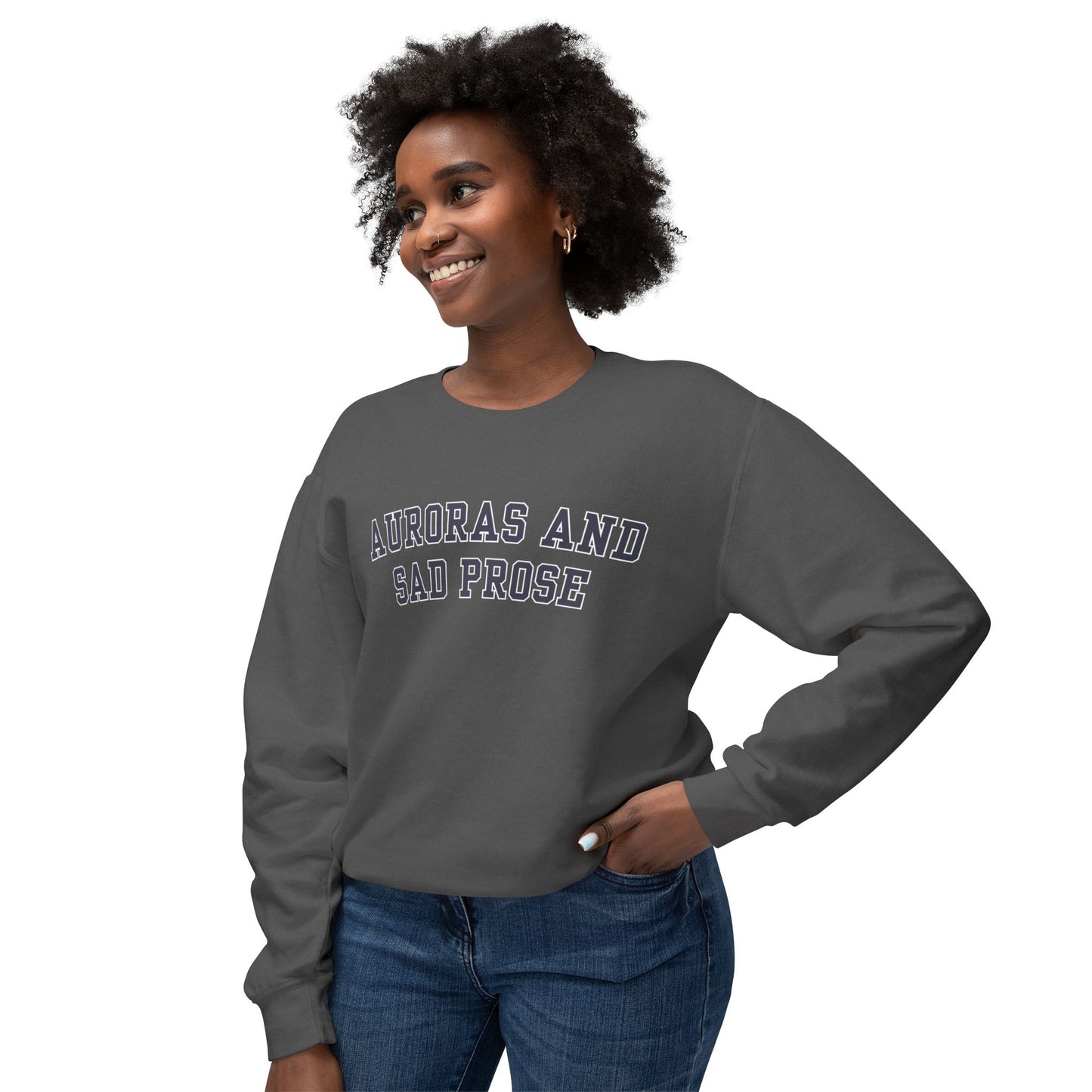 Auroras and Sad Prose - Comfort Colors Unisex Lightweight Crewneck Sweatshirt