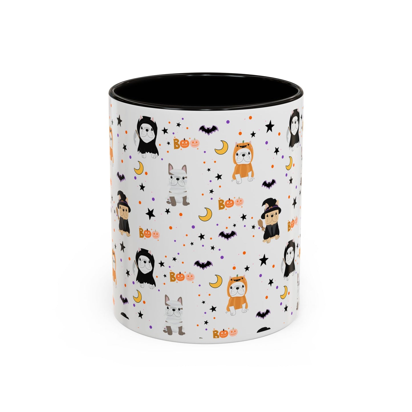 Frenchie Halloween Mugs – Cute Frenchies in Costumes, Perfect for Fall Decor, Gifts, Hot Beverages, & Spooky Celebrations