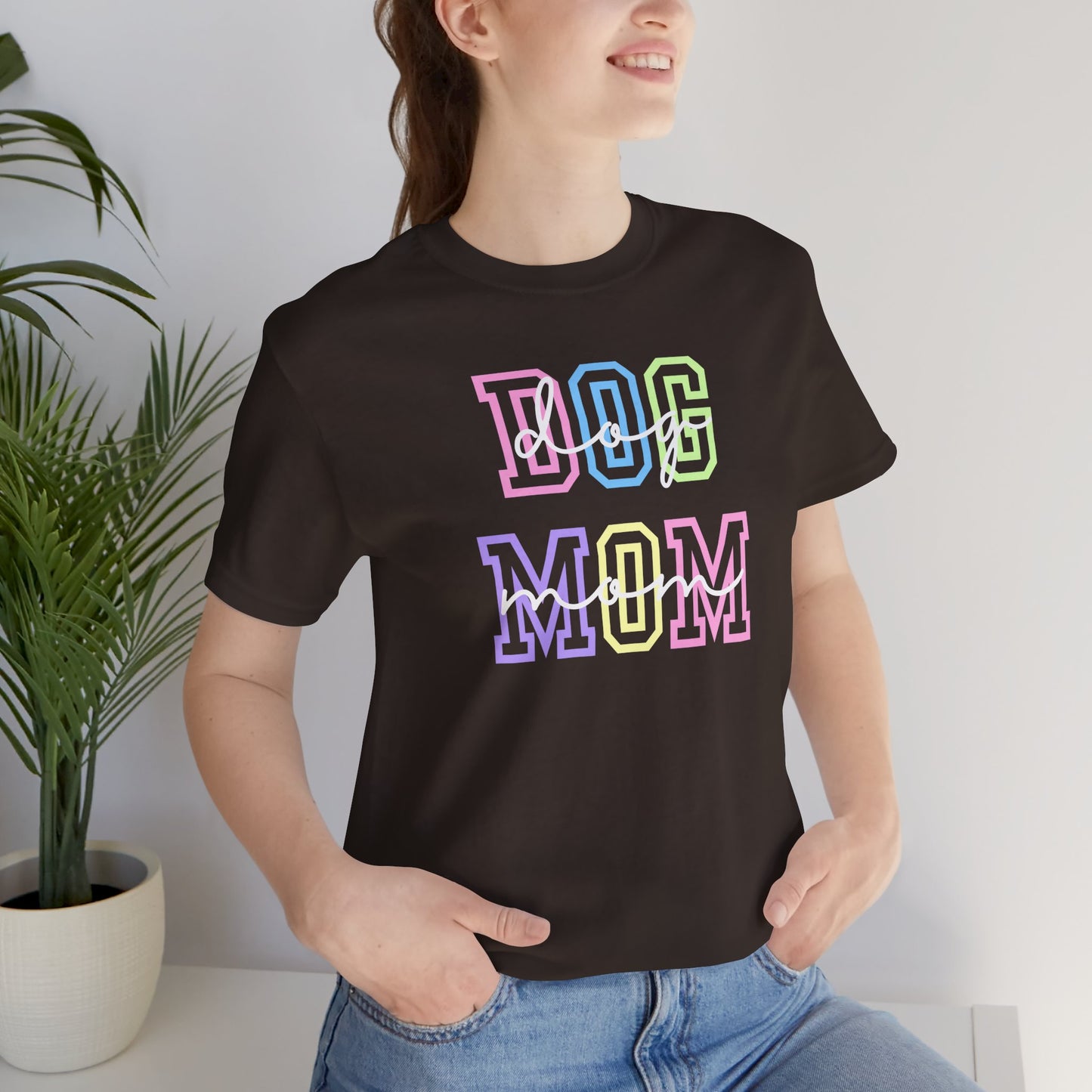 Dog Mom Unisex Bella Canvas Jersey Tee, Perfect Gift for Dog Lovers, Casual Wear, Pet Owner Apparel, Trendy Tee for Dog Owners