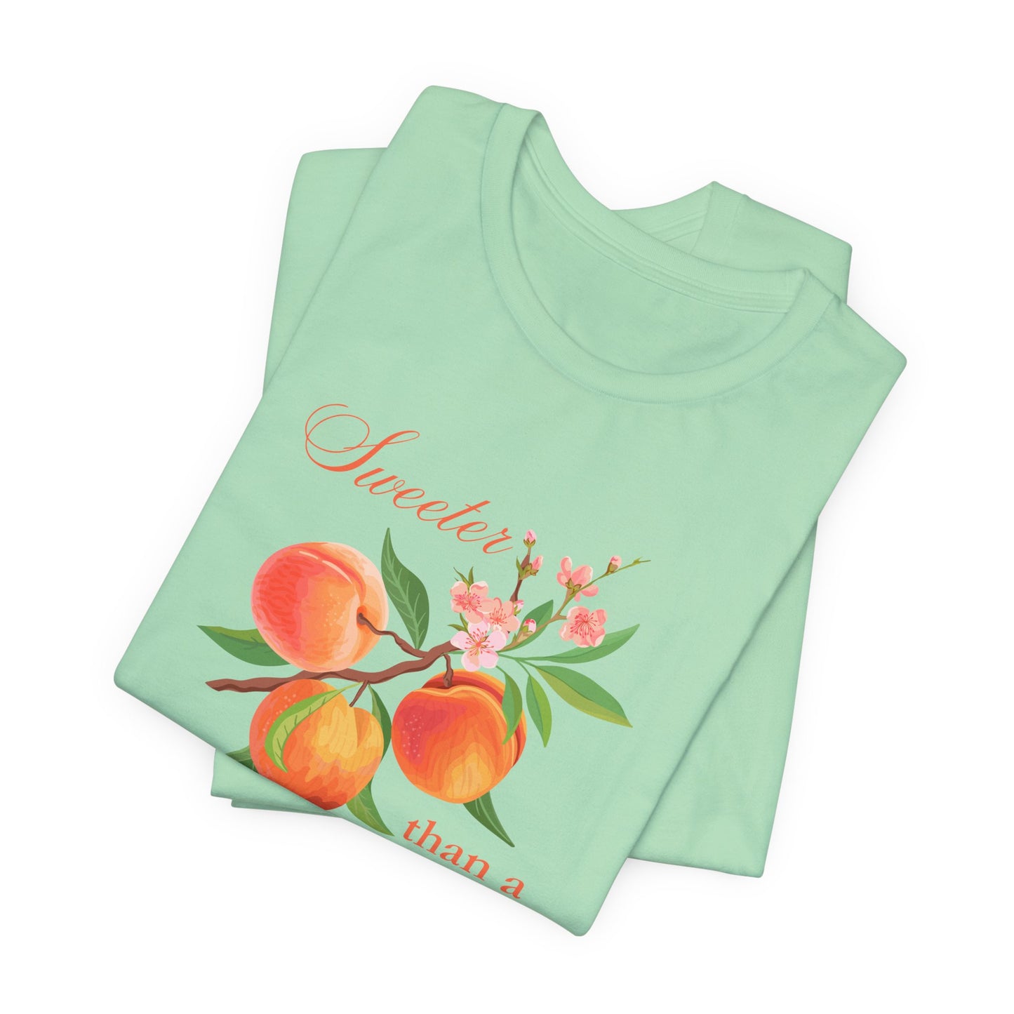 Sweeter than a Peach, Softer than a Kitten - Bella Canvas Unisex Jersey T-Shirt | Graphic Tee for Cat Lovers, Gifts for Her, Birthday Present, Casual Wear, Peach and Kitten Designs