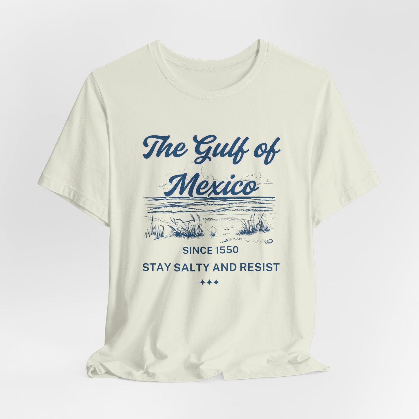 Gulf of Mexico Stay Salty Tee, Unisex Short Sleeve Shirt, Beach Vibes T-Shirt, Vacation Apparel, Gift for Coastal Lovers
