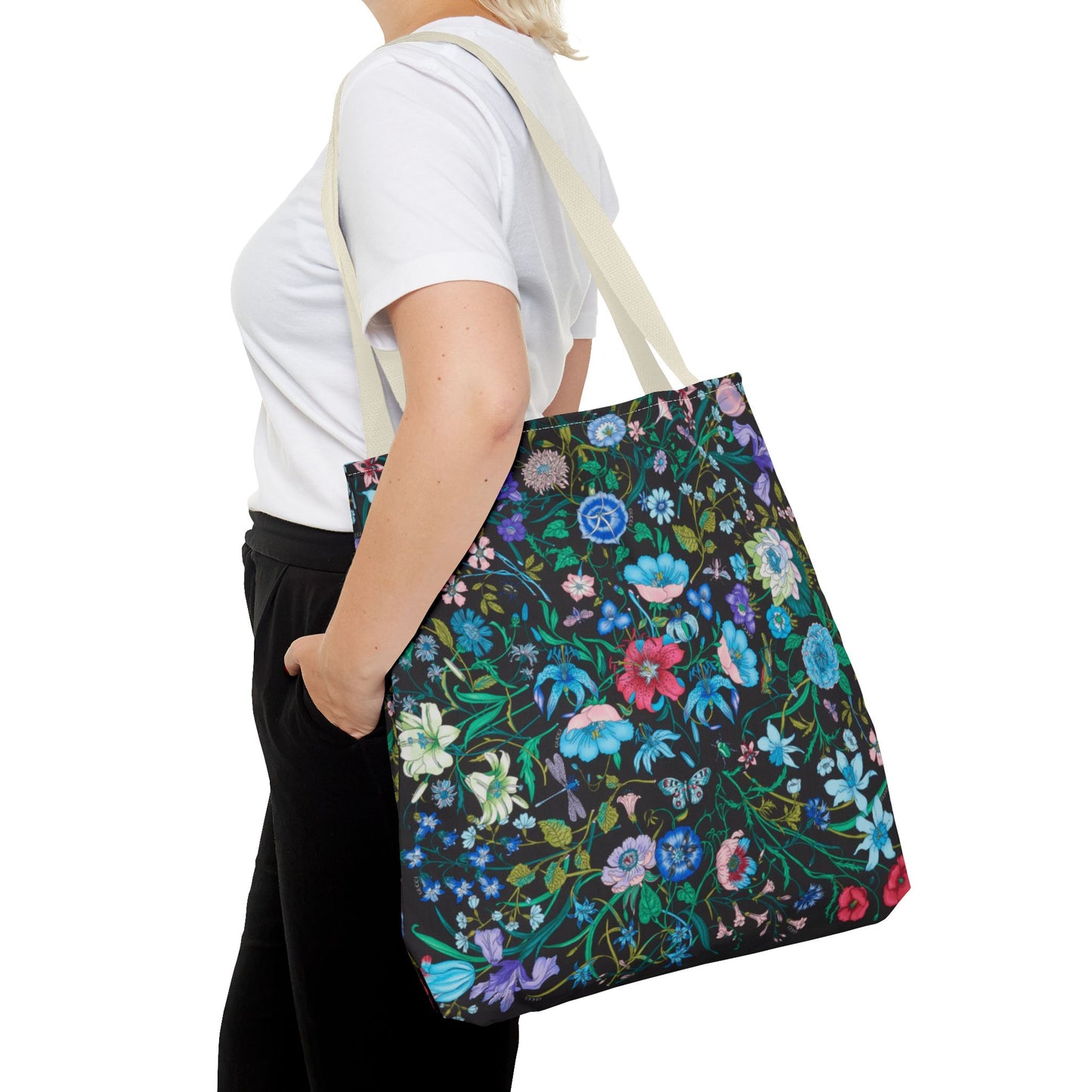 Vibrant Floral Tote Bag "Flora Inspired"- Stylish Reusable Shopping Bag for Eco-Friendly Living