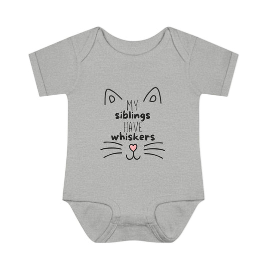 Adorable Baby Bodysuit - My Siblings Have Whiskers, Cute Gift for New Parents, Baby Shower, Infant Clothing, Cat Lovers