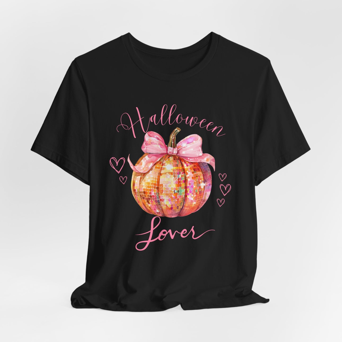 Halloween LOVER - Swiftie Halloween - - Disco Pumpkin - Pink Pumpkin - Girly Halloween - Unisex Jersey Short Sleeve Tee
