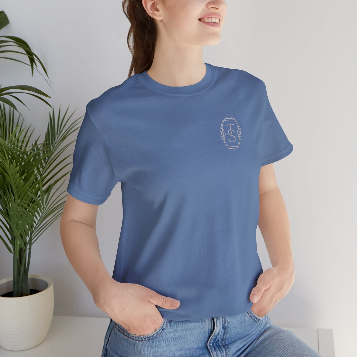 Minimalist Chest Initials Crest Tee