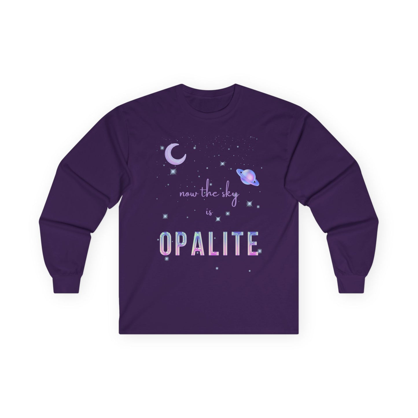 Opalite Long Sleeve Tee - Unisex, Galaxy Shirt, Space Lover Gift, Astrology Apparel, Boho Fashion
