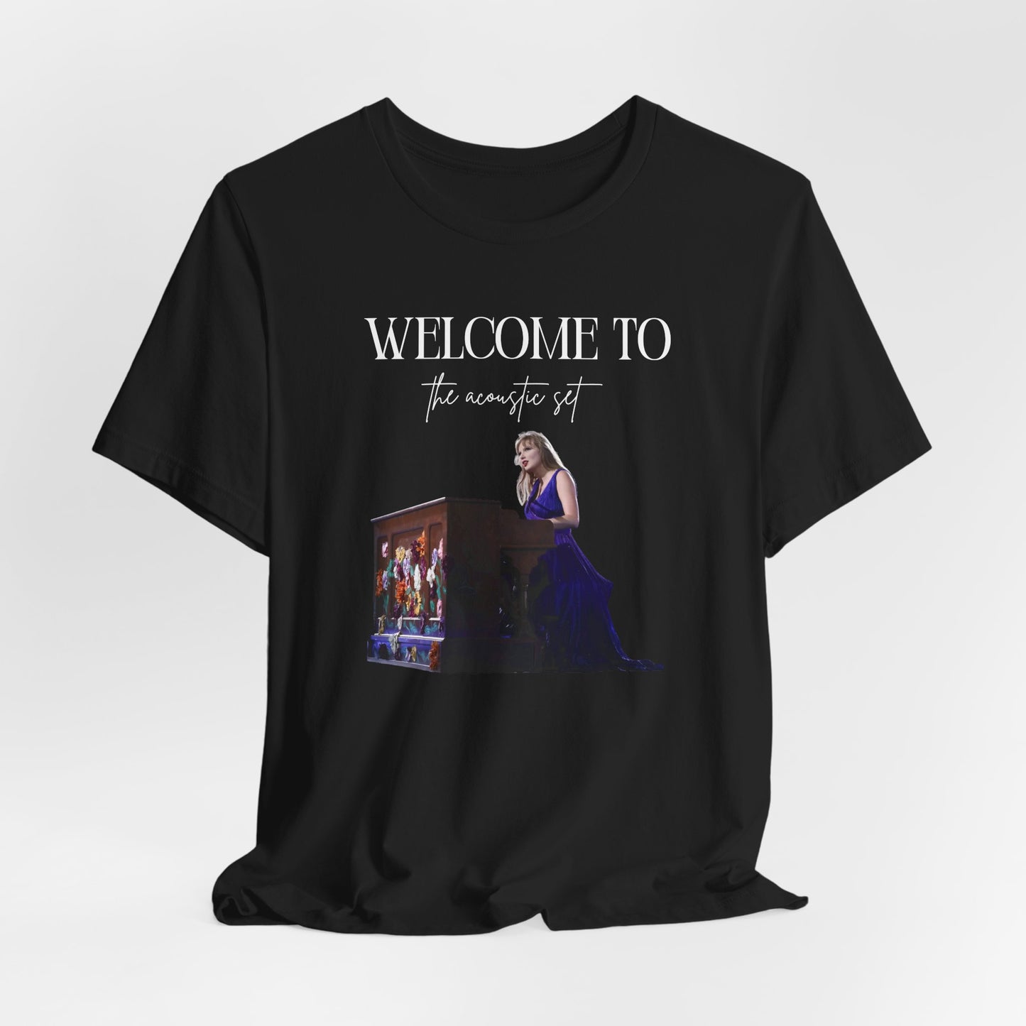 welcome to the acoustic set Unisex Jersey Short Sleeve Tee