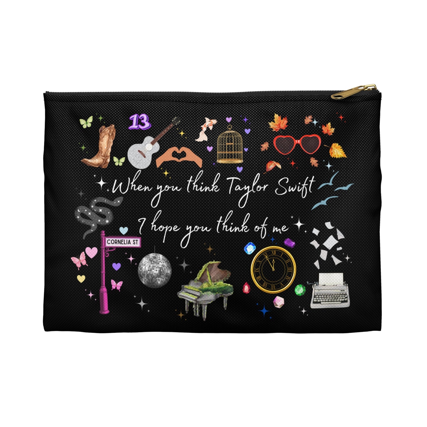 I hope you think of me Accessory Pouch - Perfect Gift for Music Lovers, Keep your Essentials Organized, Concert Bags, Makeup Bag, [...]