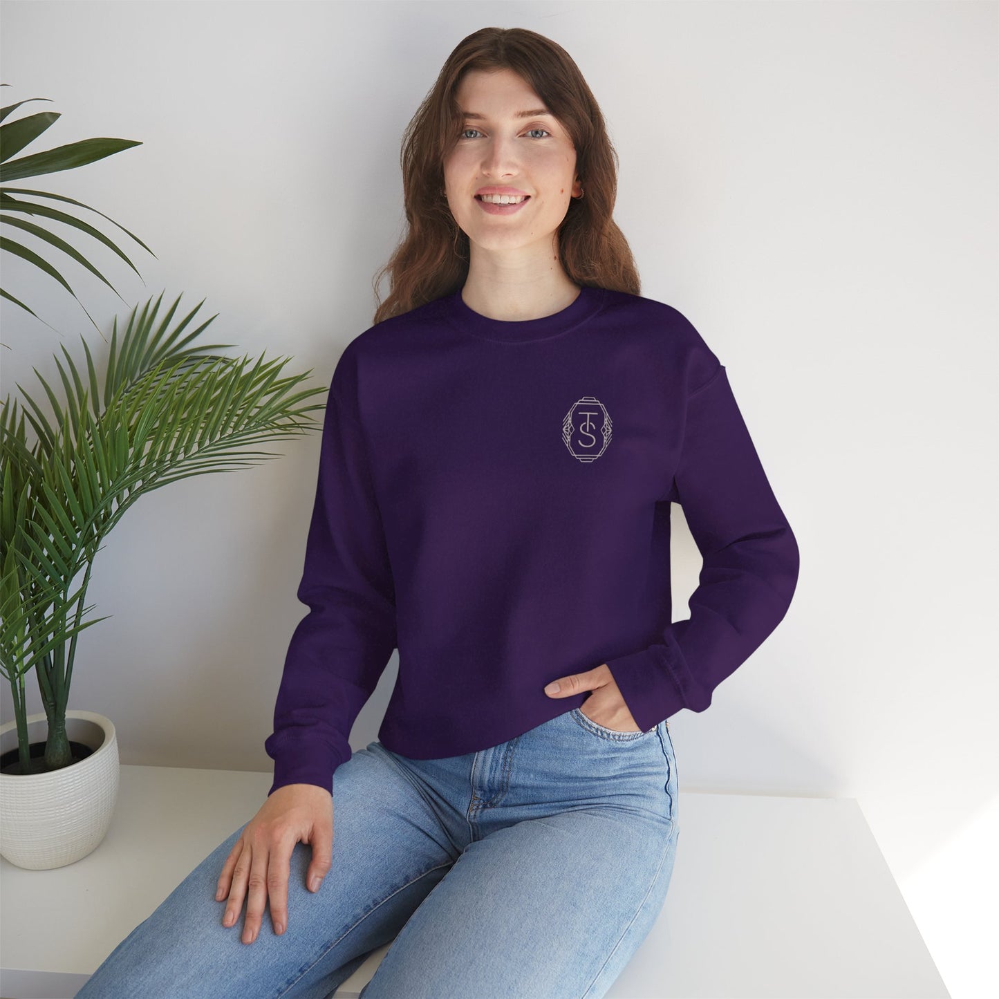 Initials Emblem Crewneck Sweatshirt